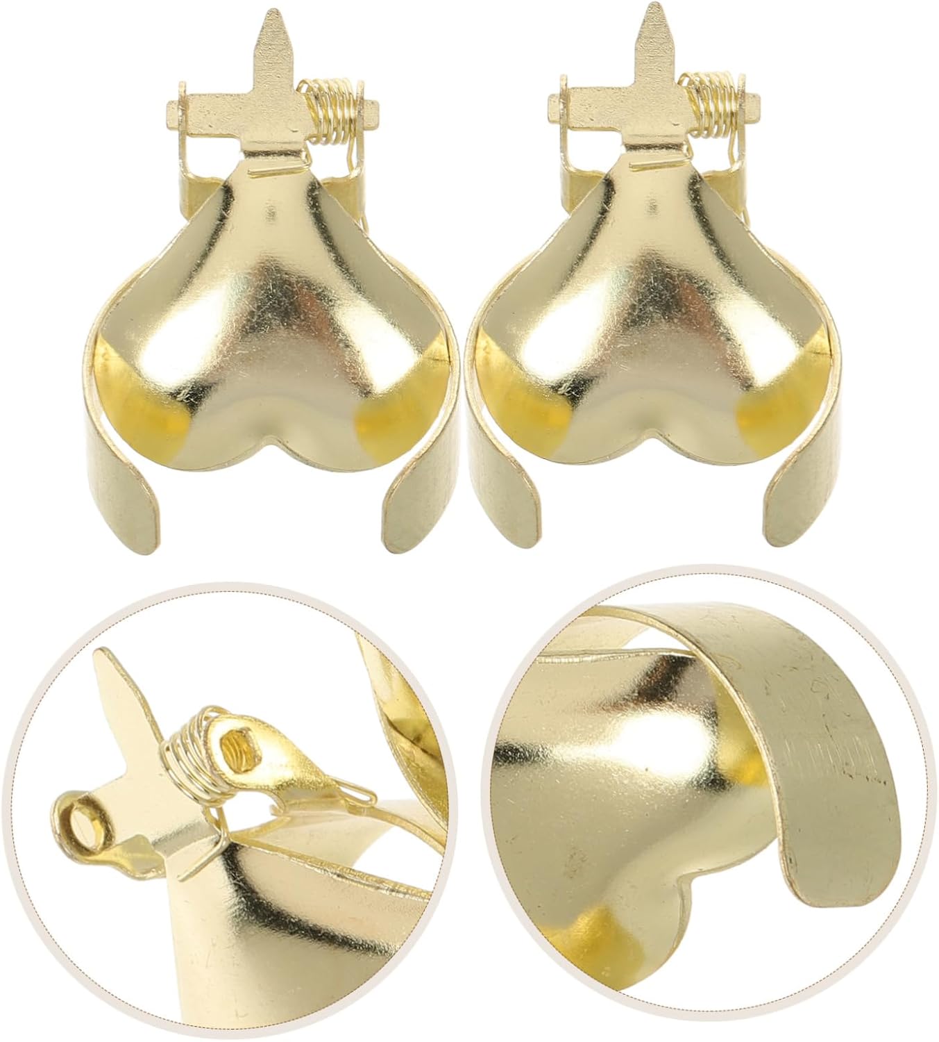 Luxshiny Gold Heart Shaped Candle Snuffer Set