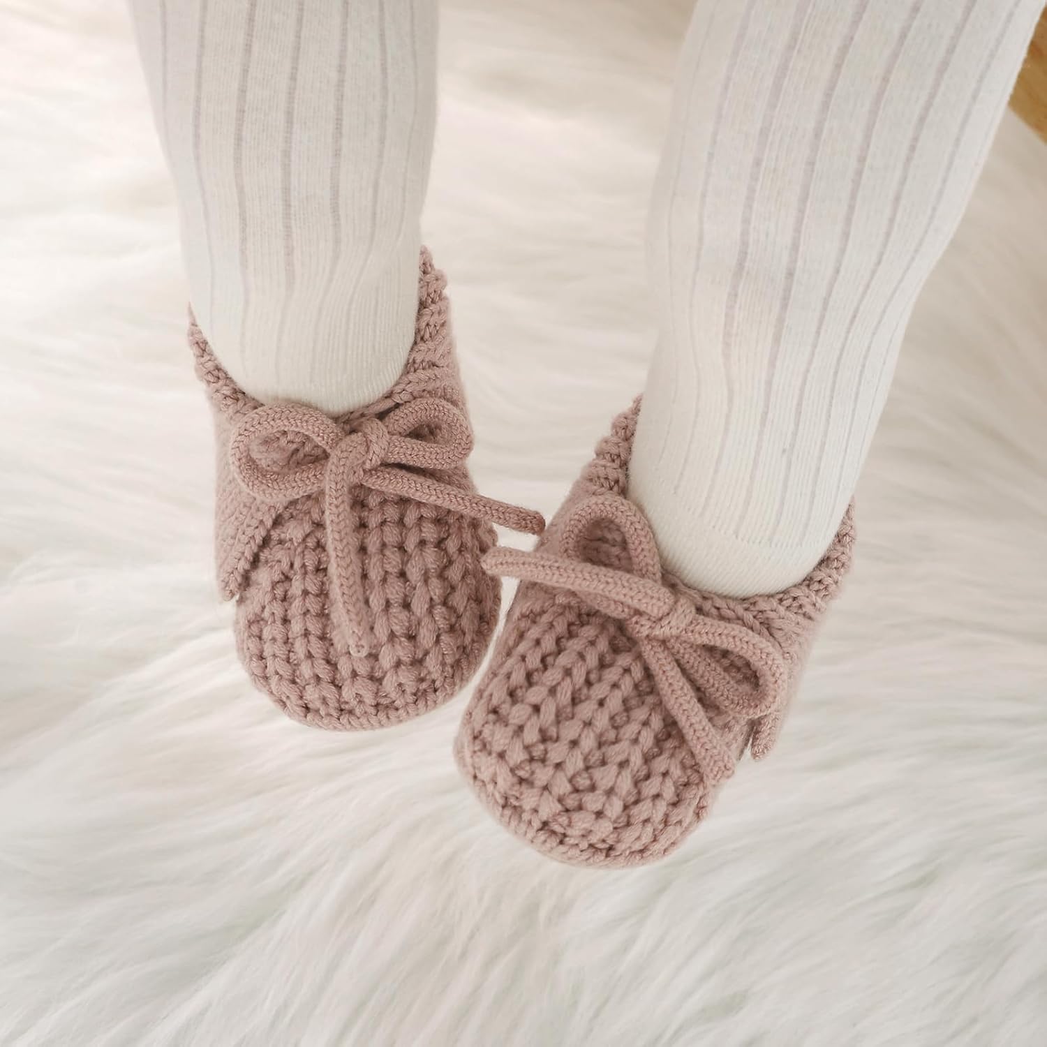 Wugugu Baby Booties Newborn Soft Knit Crochet Sock Shoes