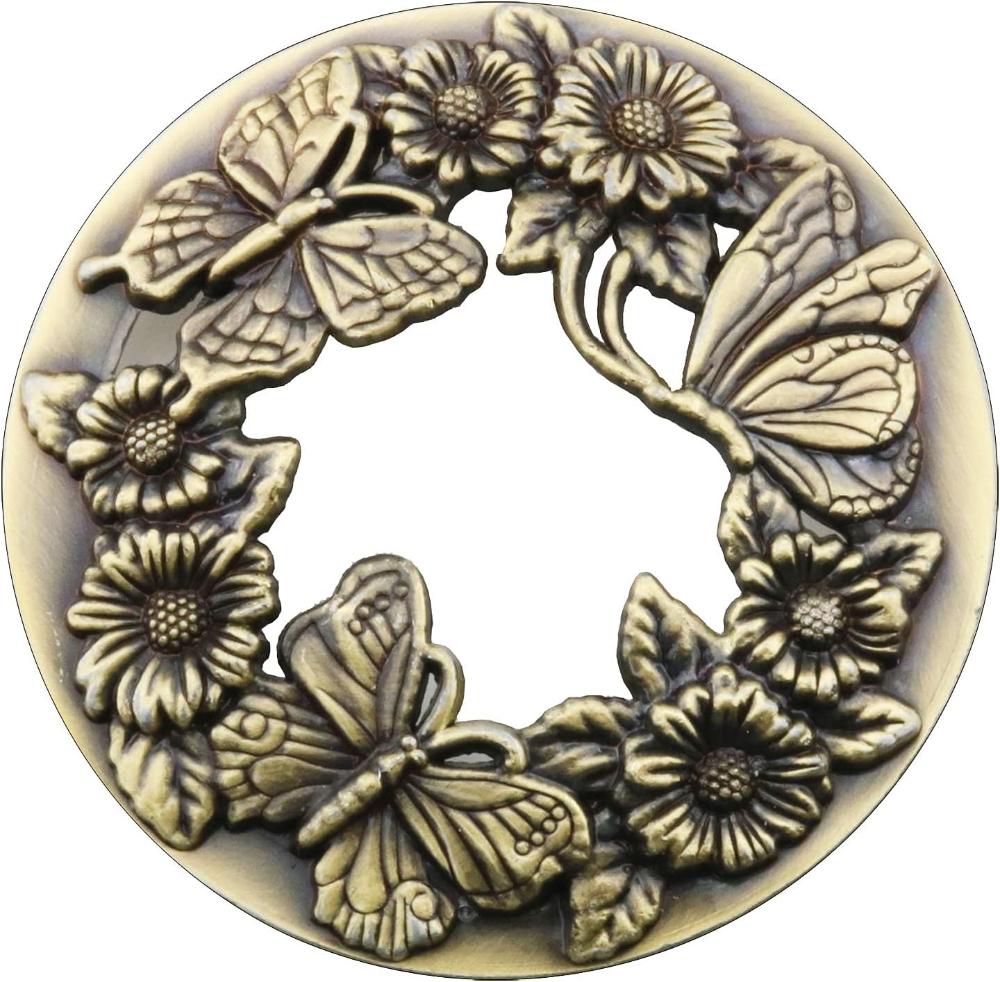 ITROLLE Antique Bronze Butterfly Candle Topper Shade Cover