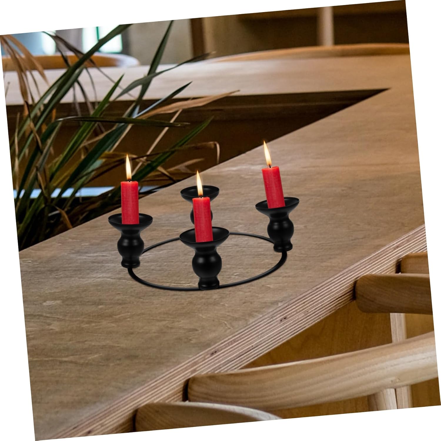 PRETYZOOM Wrought Iron Candle Holder Ring