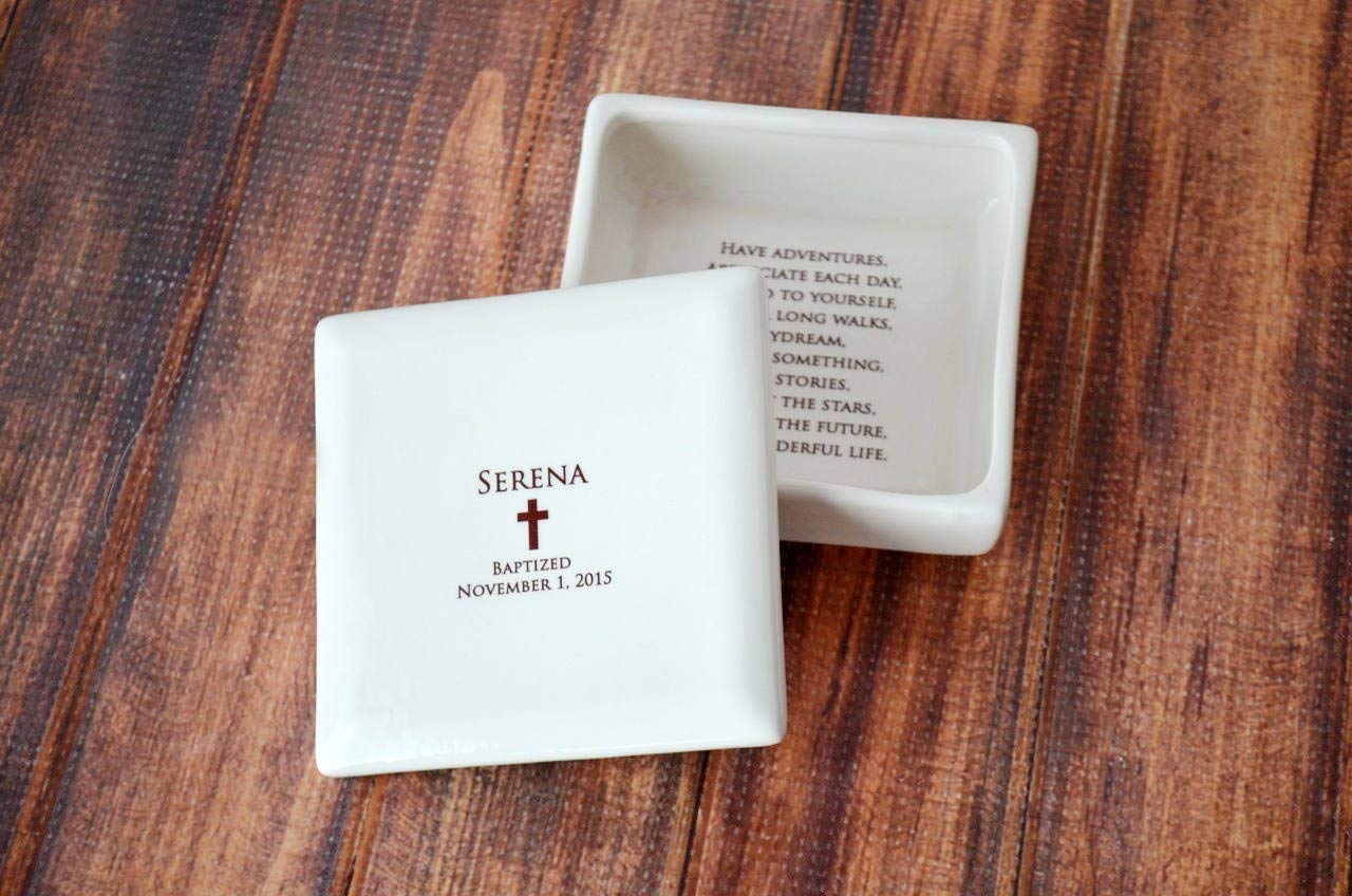 Susabella Square Keepsake Box for Baptism or Christening
