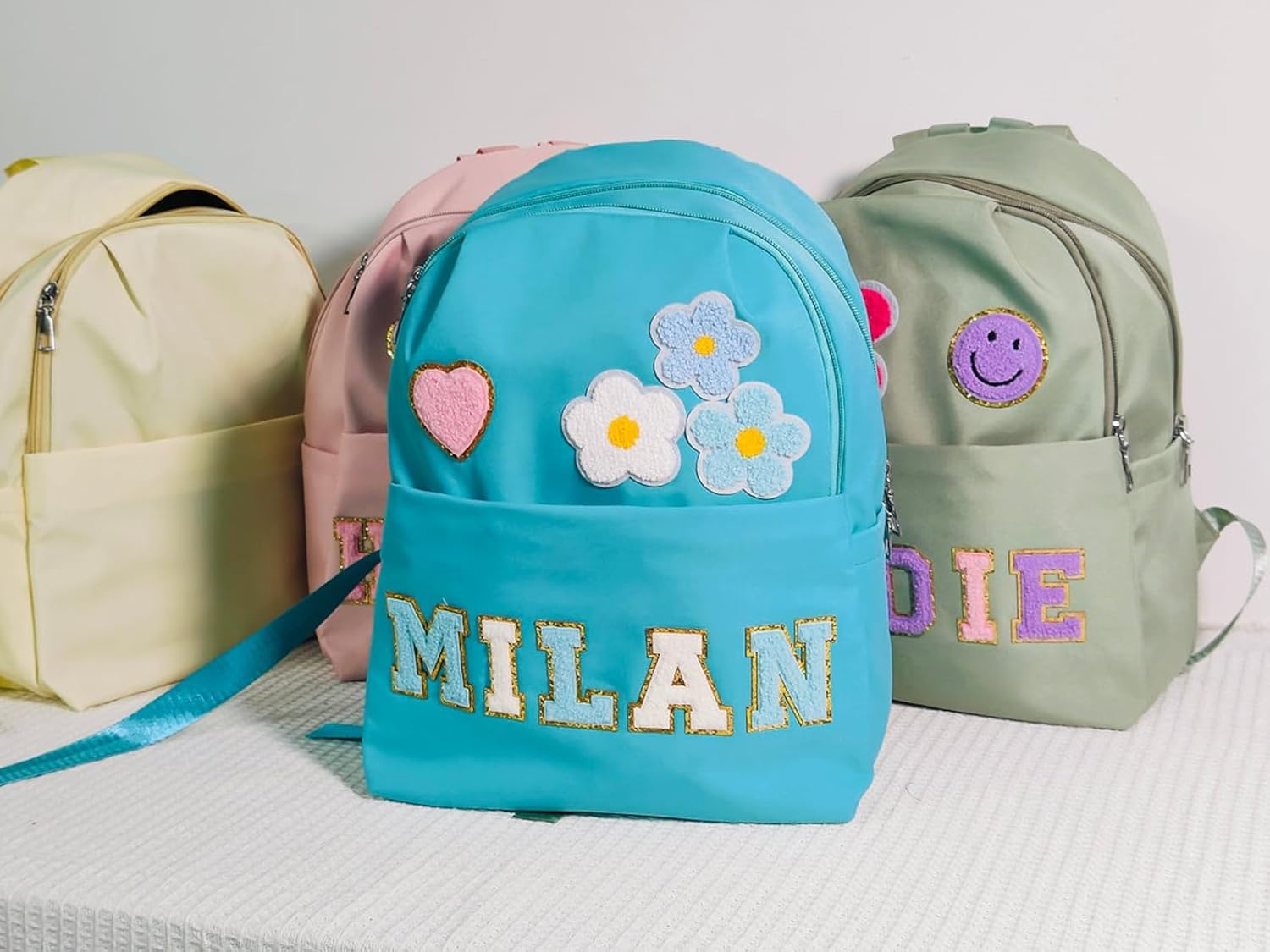 Personalized Toddler Backpack with Chenille Name 10x5x13