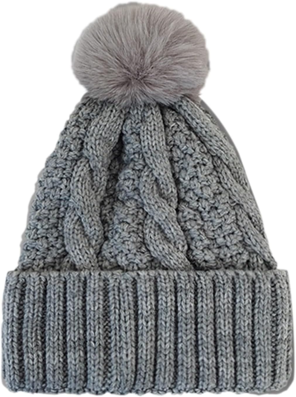 Mens Slouchy Wool Knit Skull Cap for Winter