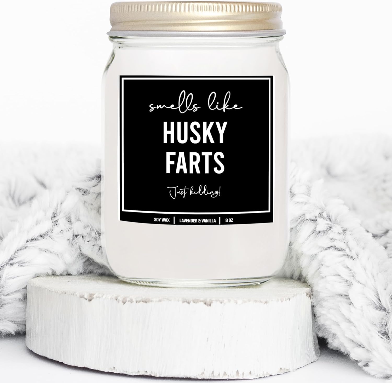 You Nique Designs Lavender Vanilla Husky Candle 8oz 1