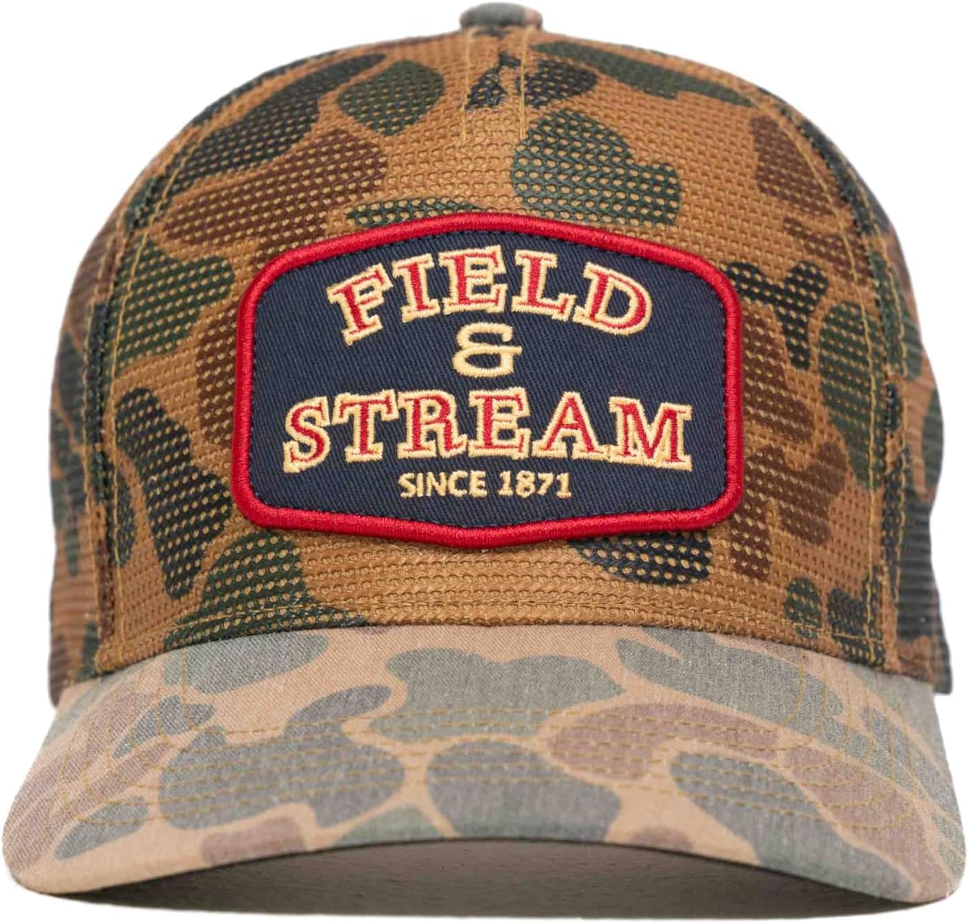 Field Stream Mens Roosevelt Snap Back Mesh Cap Brown Camo