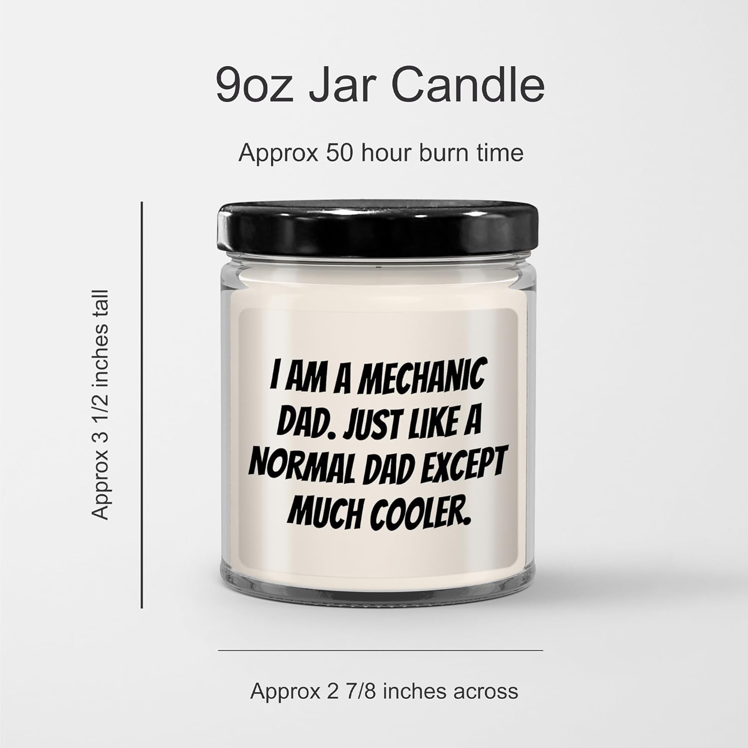 Funny Mechanic Dad Candle 9oz Vanilla Soy 1