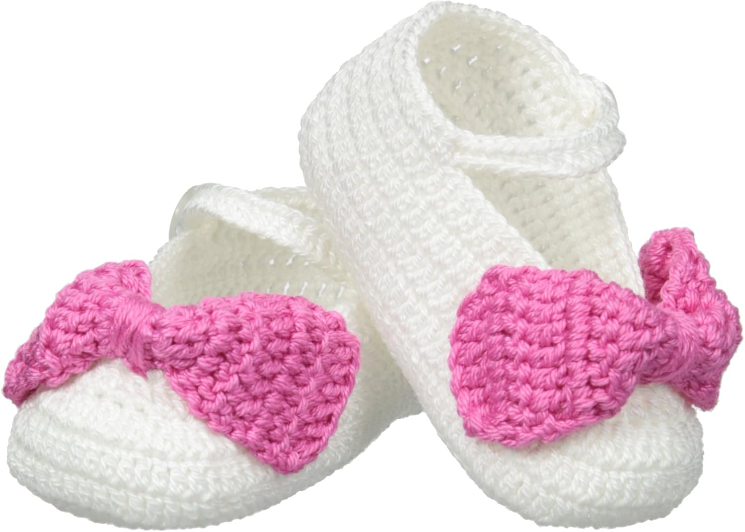 Jefferies Socks Baby Girls Newborn Mary Jane Bow Crochet Booties