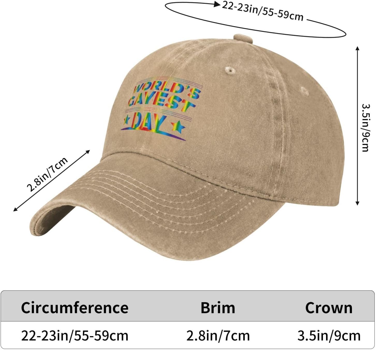 Worlds Gayest Dad Baseball Cap for Men Women 1