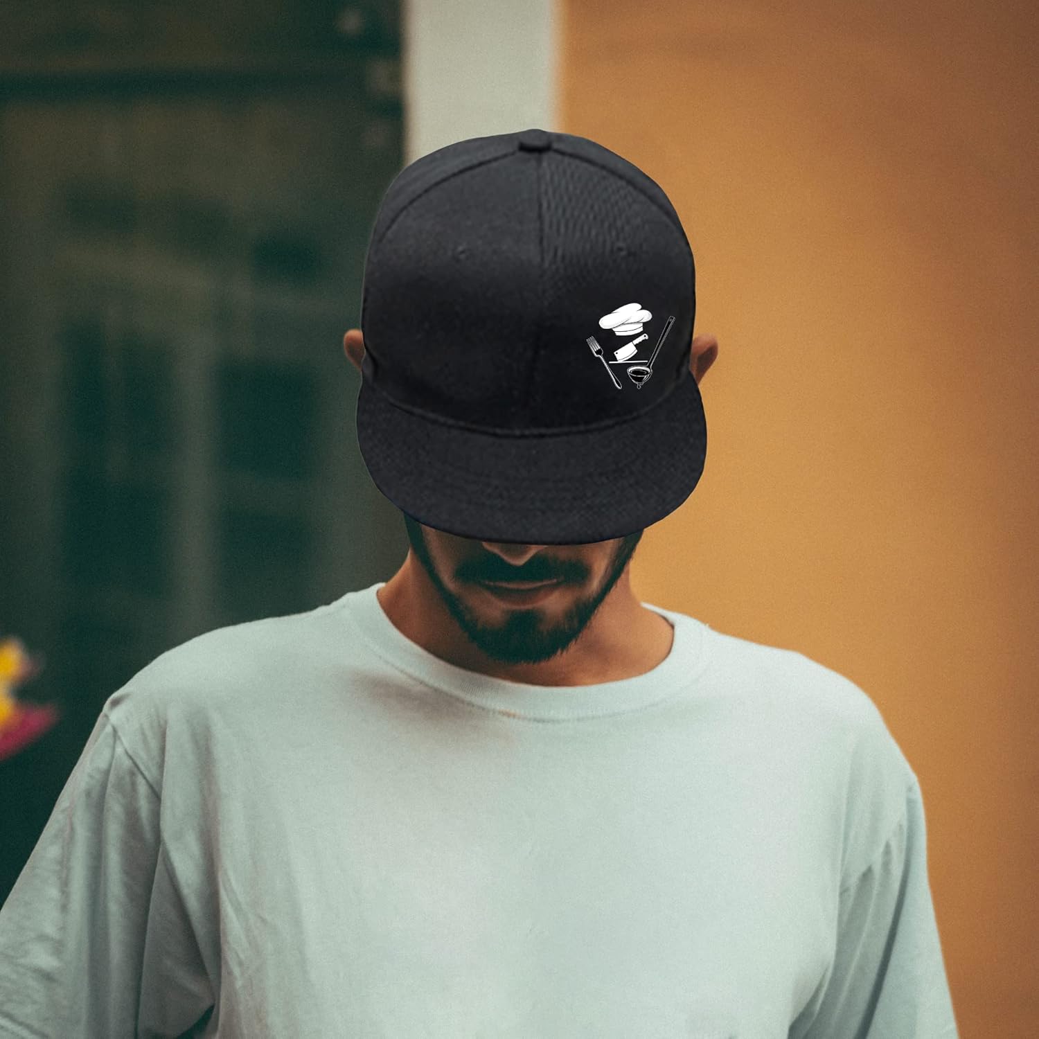 Tijeyi Black Snapback Hat for Men Boys
