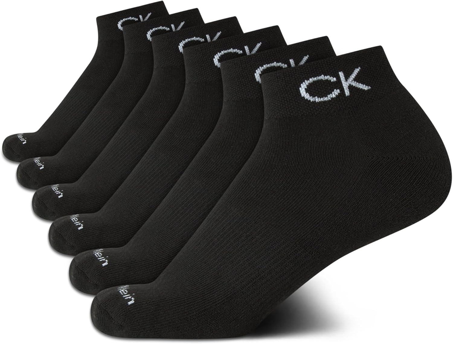 Calvin Klein Girls Quarter Socks 6 Pack