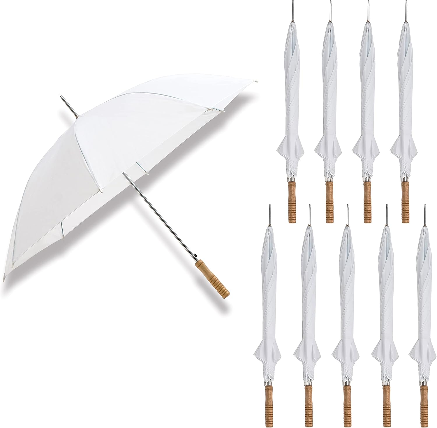 Anderson 48 Wedding Umbrella - 10 Pack White