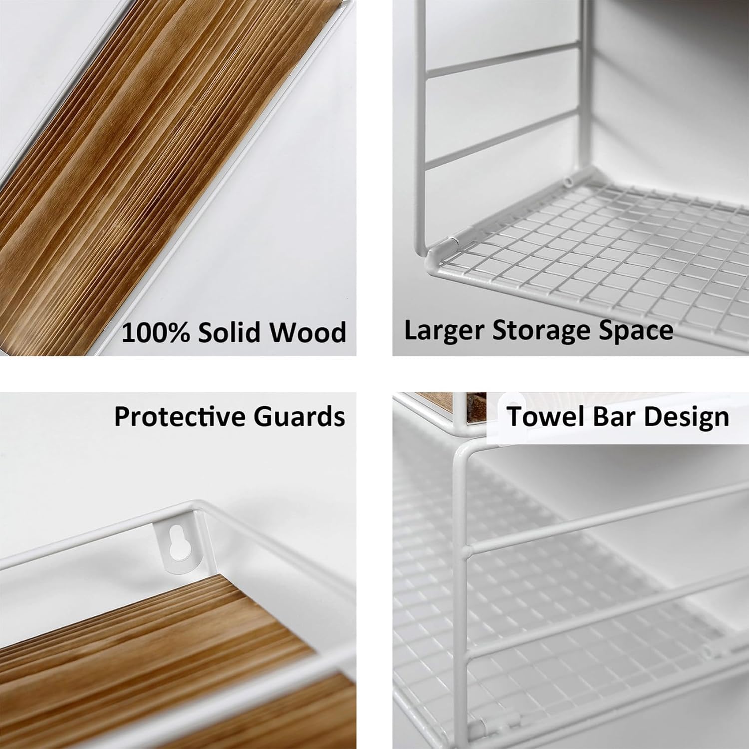 Wall Mounted Bathroom Shelves Over Toilet Set of 3