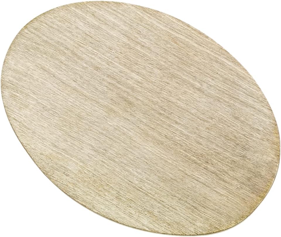 NKlaus Candle Plate 17x12cm Gold Aluminum Decorative Coaster