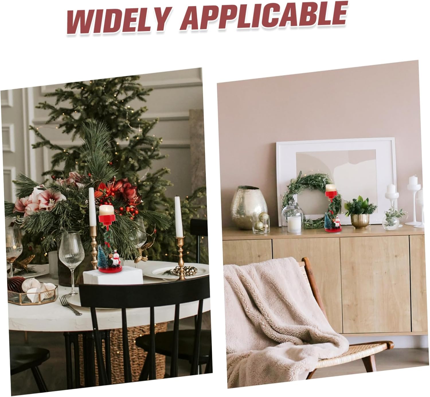 VINTORKY Cute Retro Snowman Candle Holder