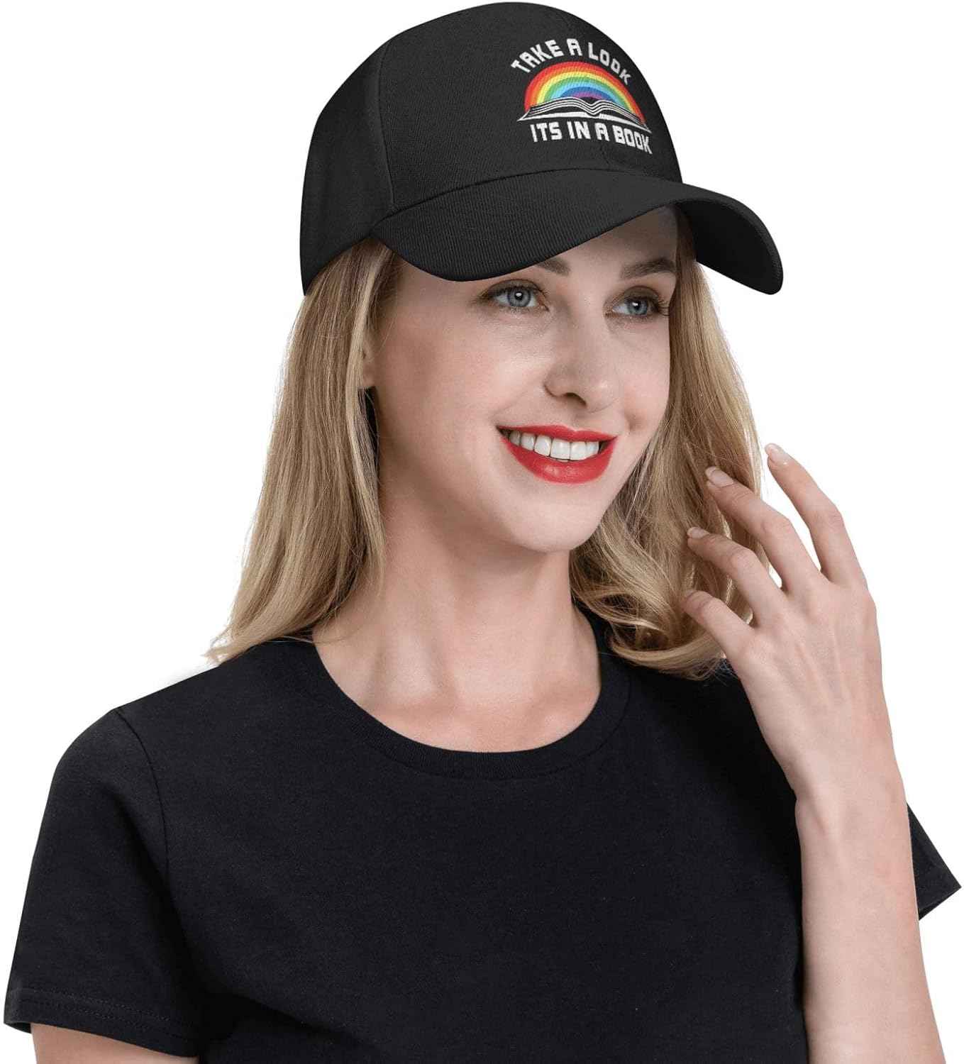 Take A Look Its in A Book Curved Brim Snapback Cap