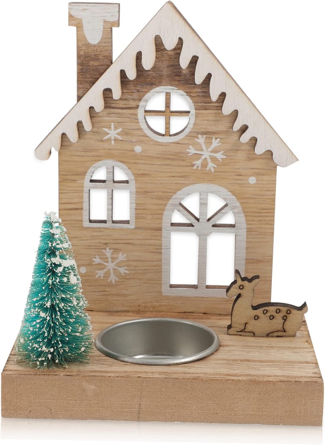 Cabilock Christmas Reindeer Candle Holder for Centerpiece 1