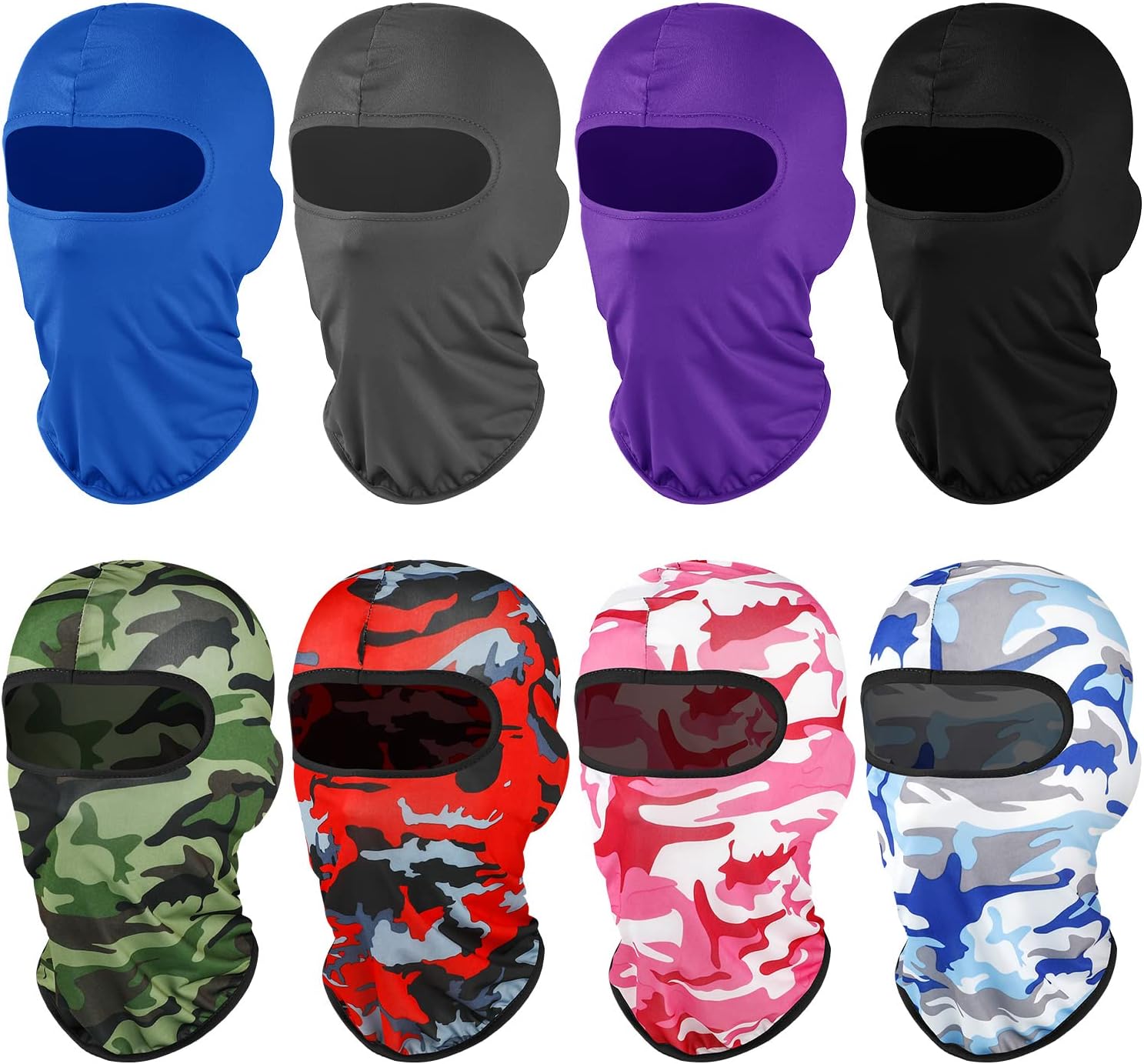 Geyoga 8-Piece UV Protection Balaclava for Outdoor Sports