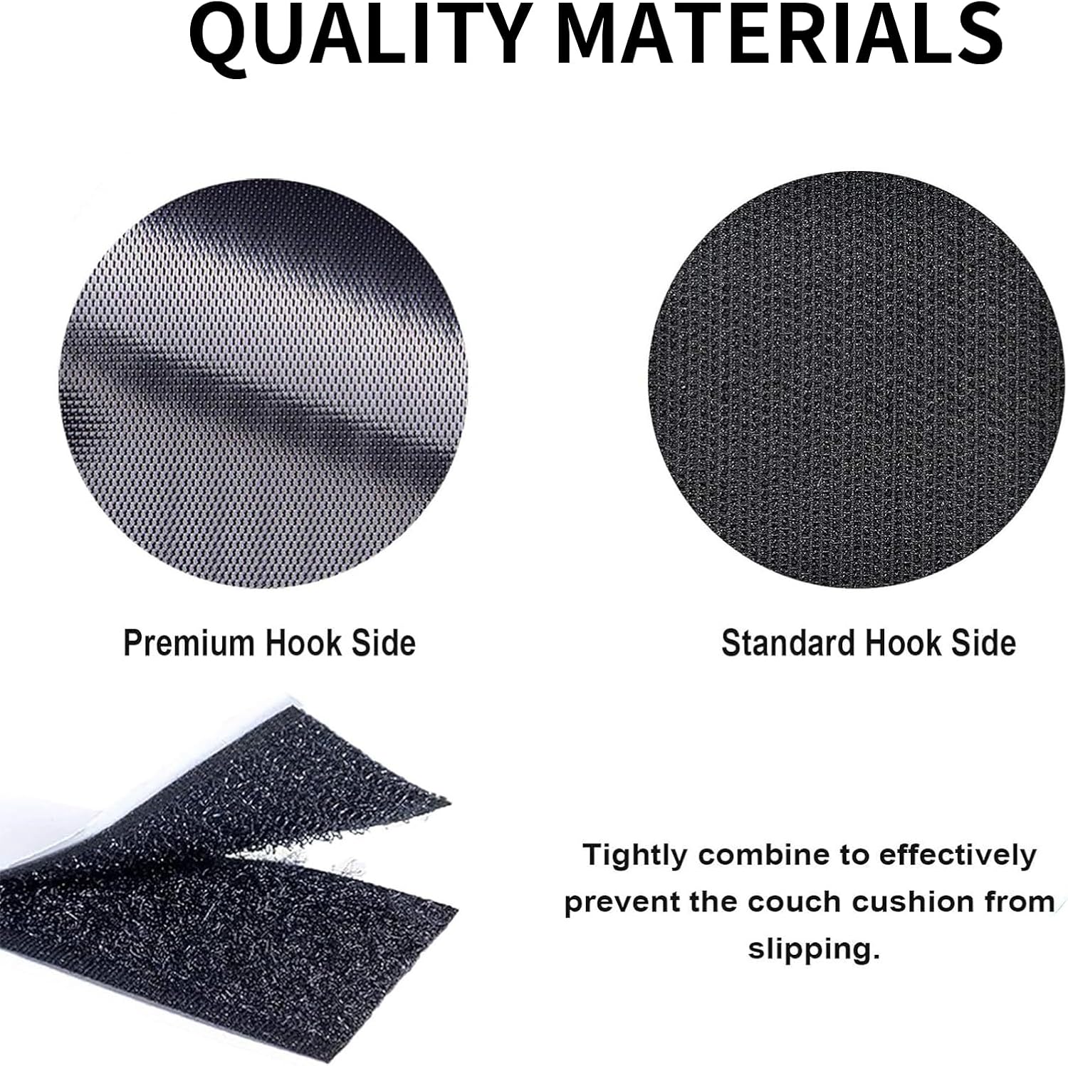 Non Slip Couch Cushion Grips with Hook and Loop Tape