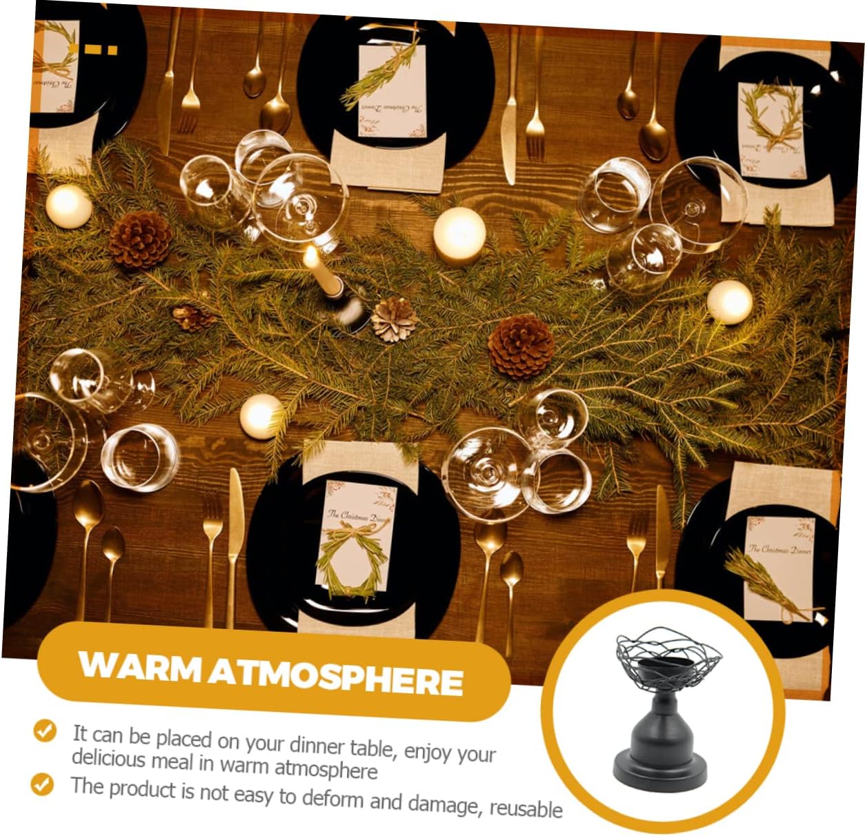 PRETYZOOM Bird Nest Candle Holder Tealight Stand