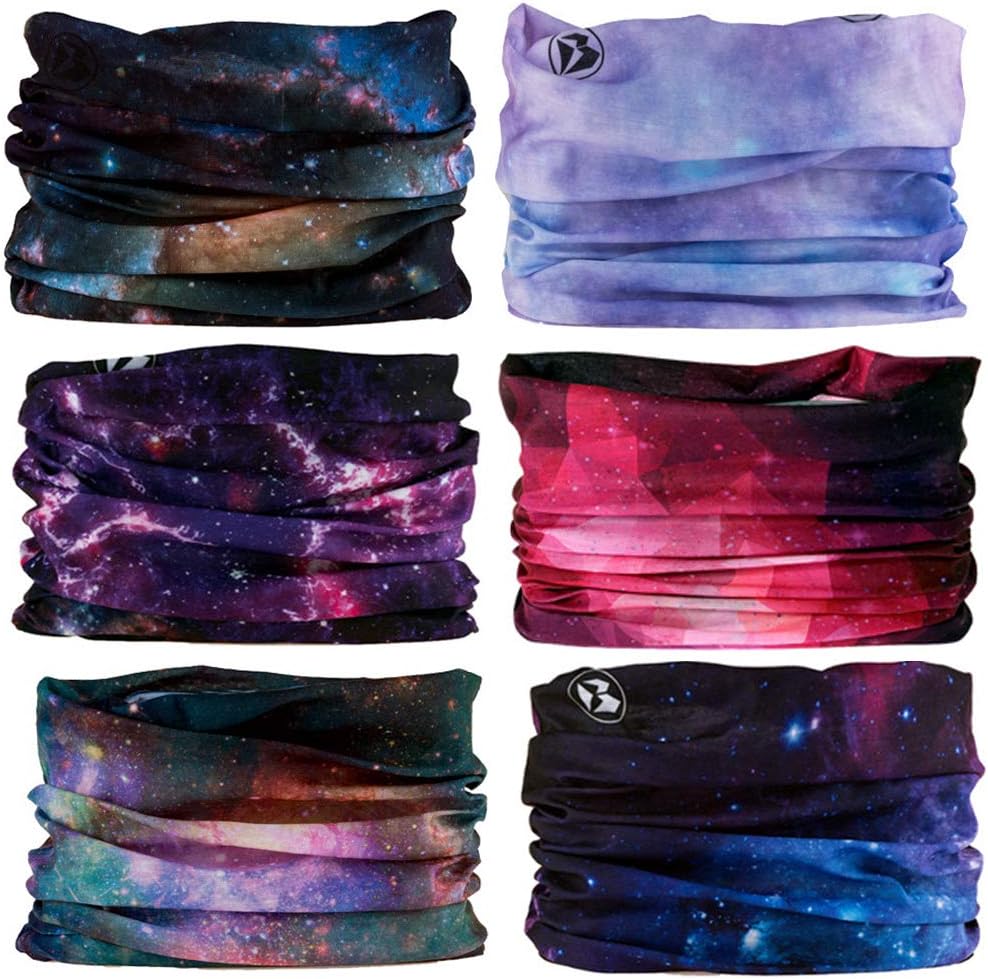 KALILY 12PCS Headband Bandana - Microfiber Face Shield Headwrap Scarf Neck Gaiter Hair Band
