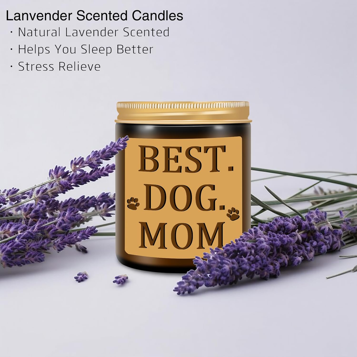 Funny Dog Mom Gifts - Lavender Scented Jar Candles 1