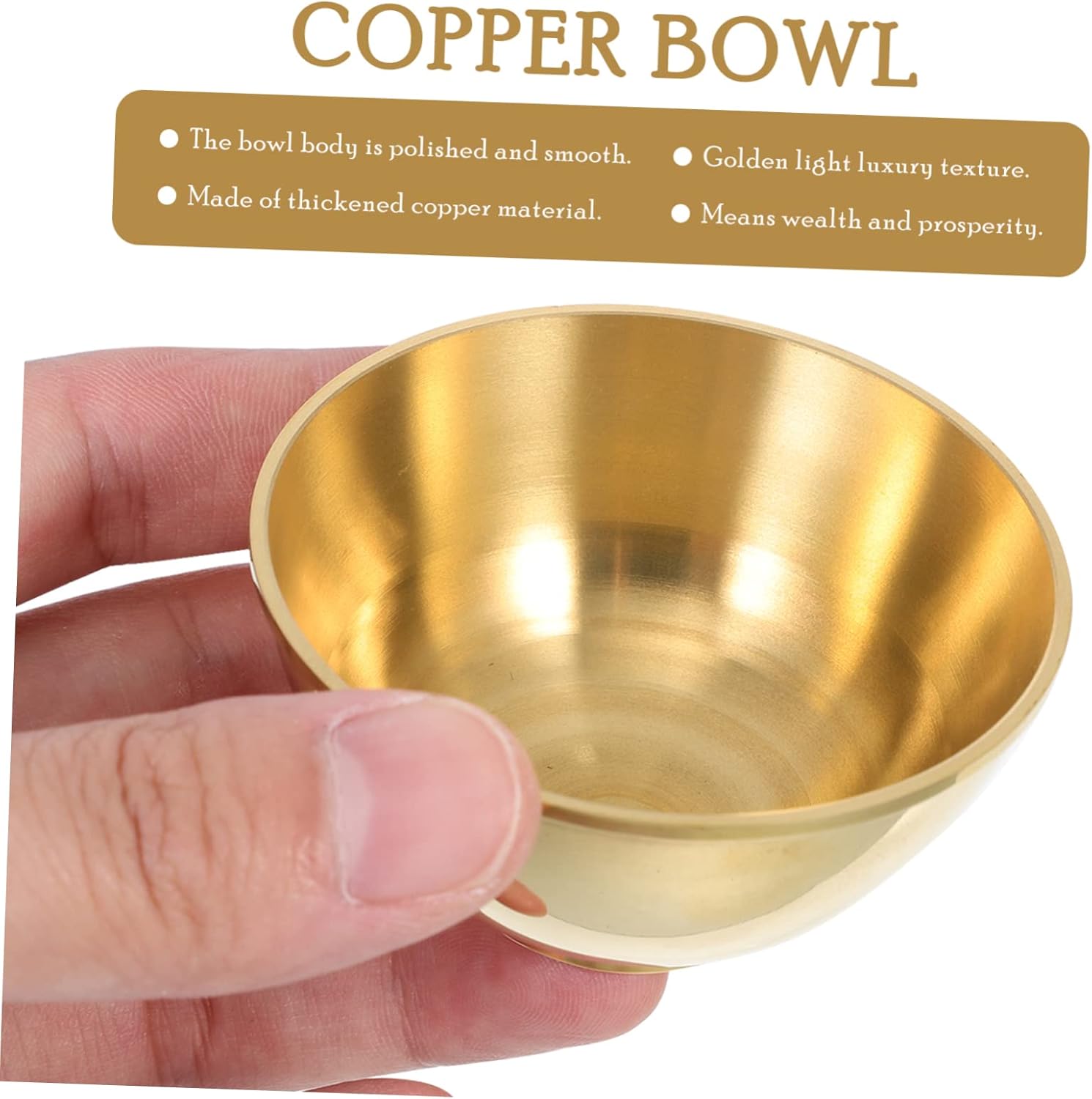 STOBAZA Gold Copper Decorative Offering Bowl 1