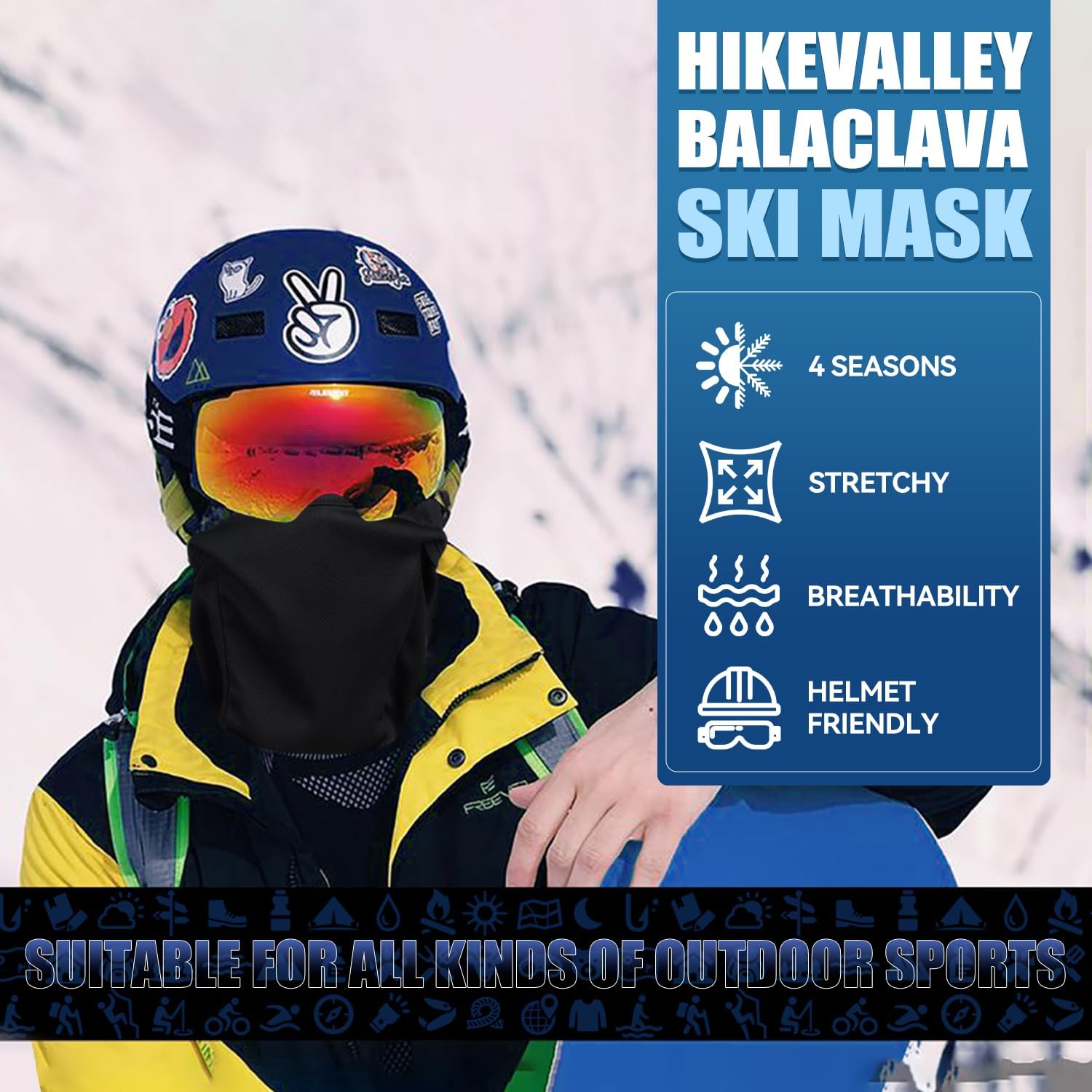 3 Pack Balaclava Ski Masks - UPF 50 Windproof Winter Face Cover