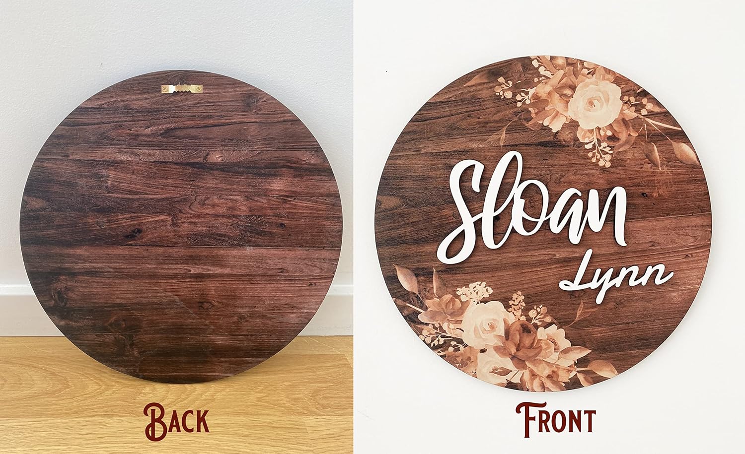 BEGENUINESTORE Personalized Custom Wood Name Sign for Baby Girl
