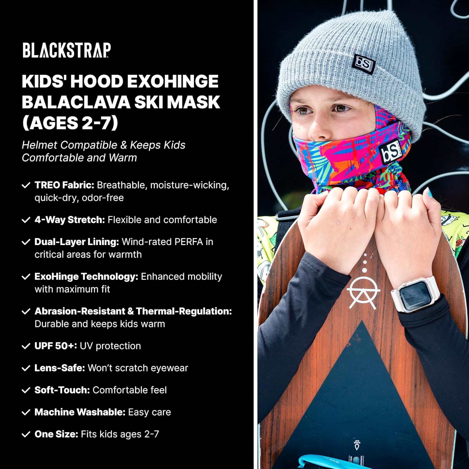 BLACKSTRAP Kids Hood ExoHinge Balaclava Ski Mask