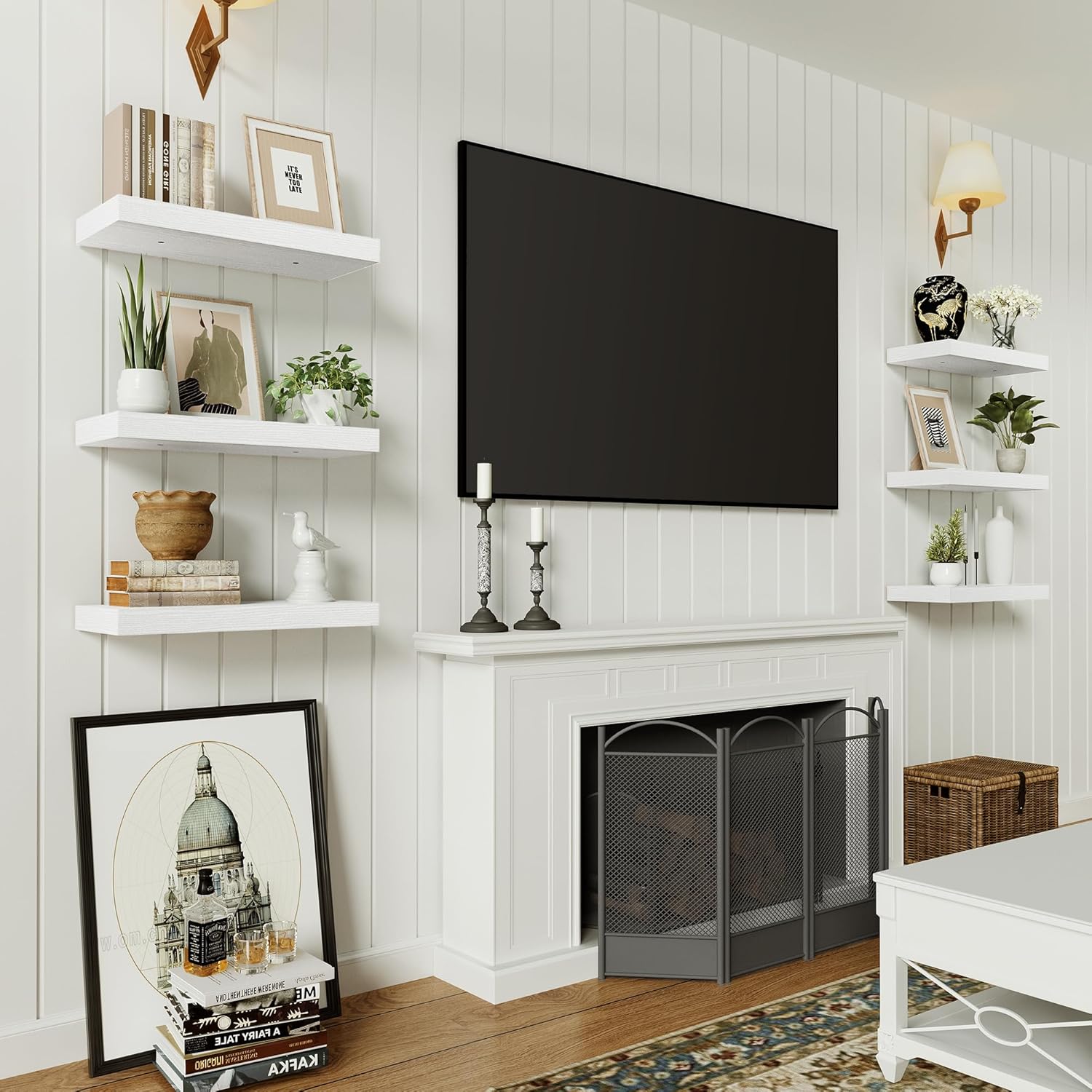 Vivelove 16 Inch Floating Shelves Set of 2 for Bathroom Wall 1