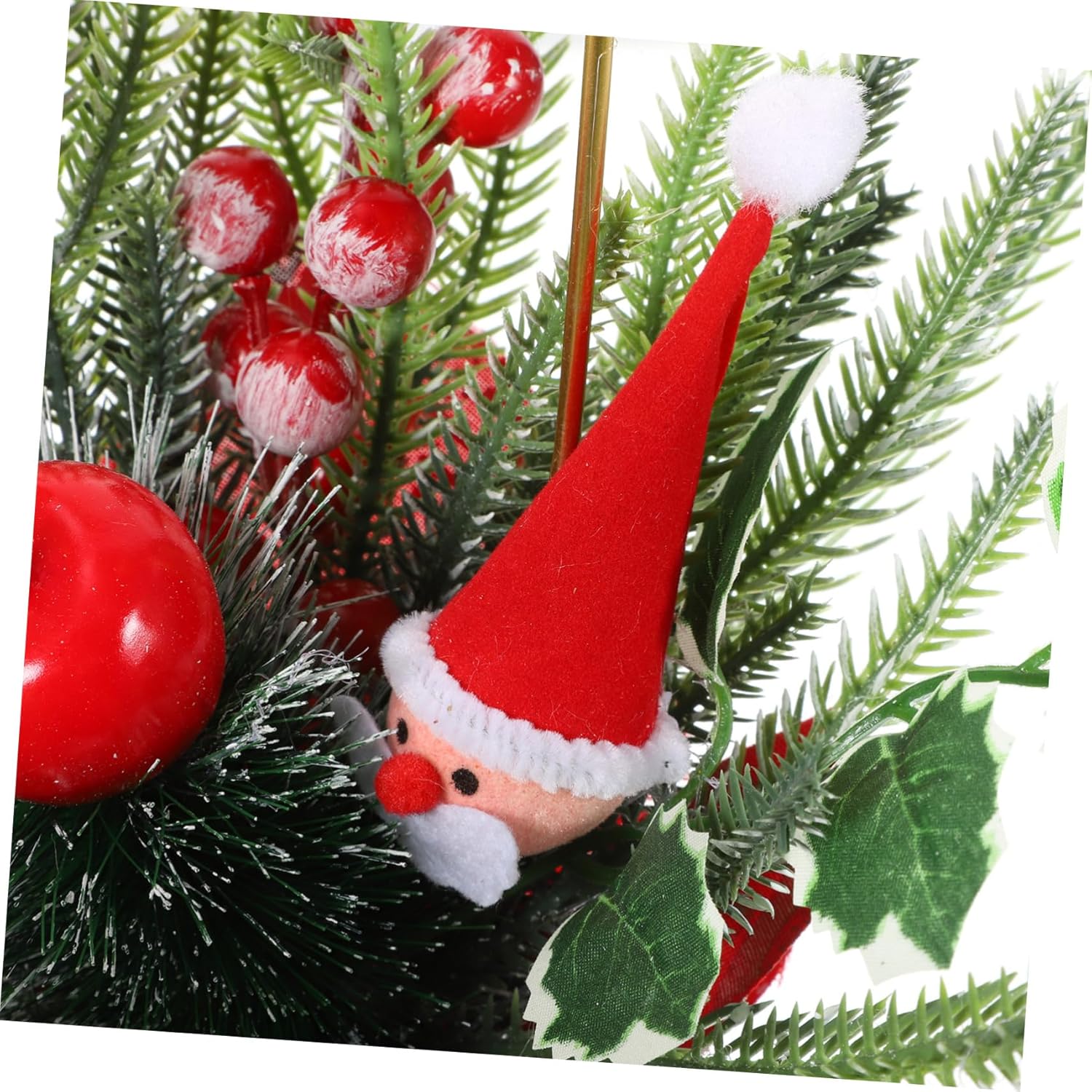 BUGUUYO Christmas Candle Holder with Realistic Fruit Bouquet