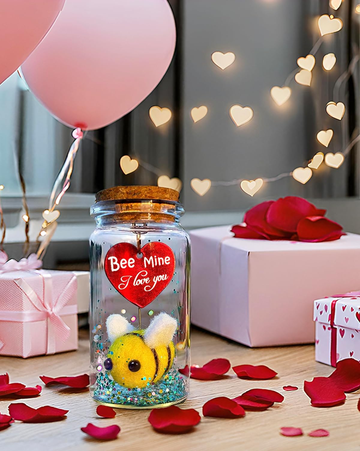 Cute Bee Love Message in a Bottle Gift for Couples 1