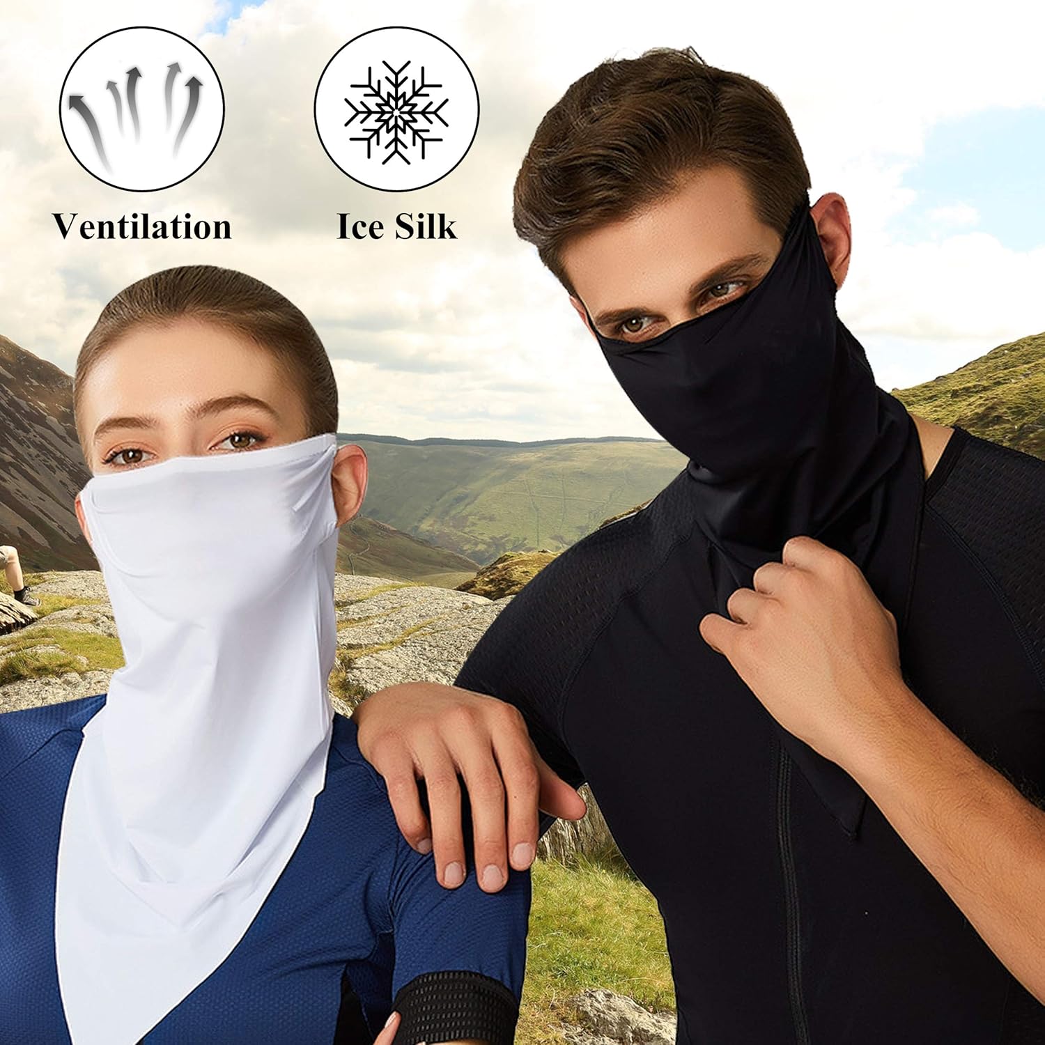 JSPA Ice Silk Cooling Balaclava Neck Gaiter