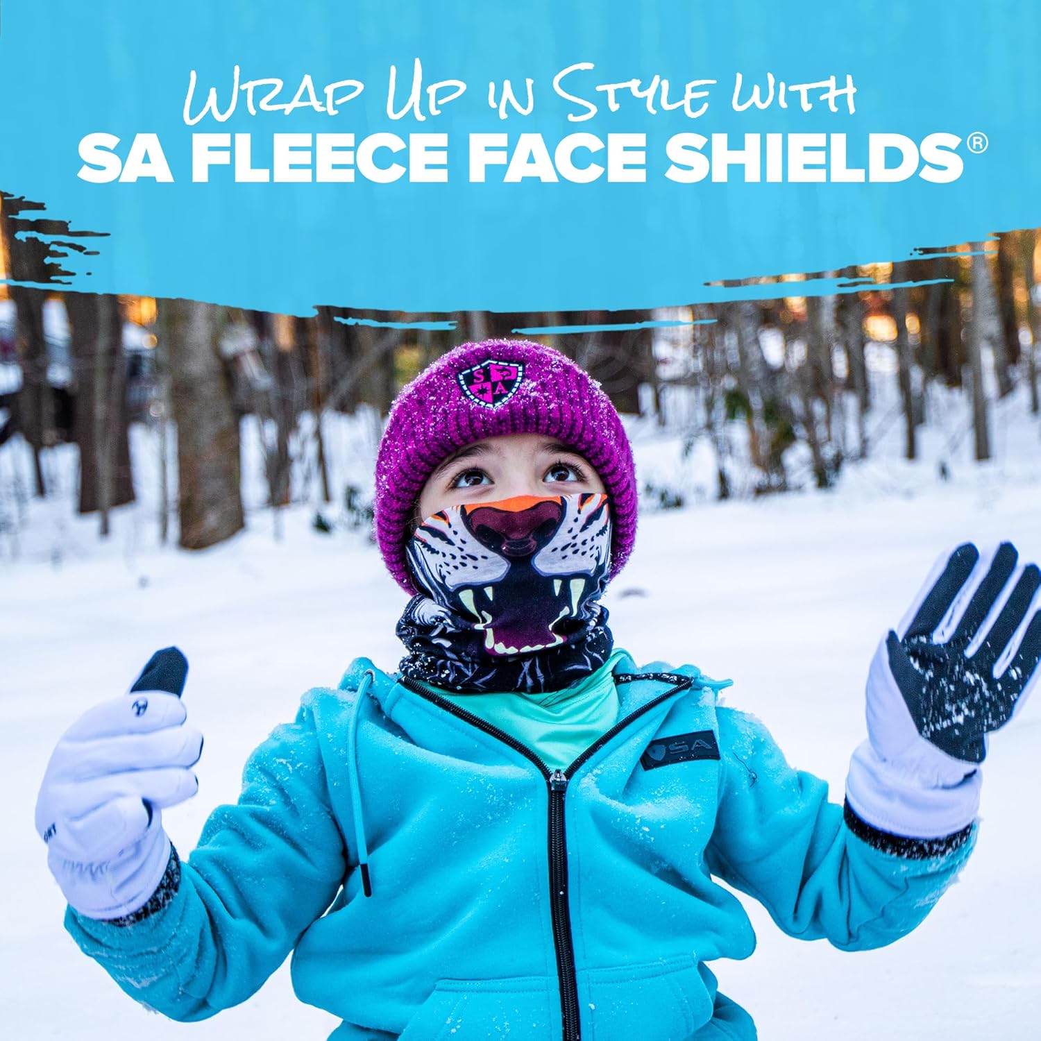 S A Frost Tech Fleece Face Shield for Kids