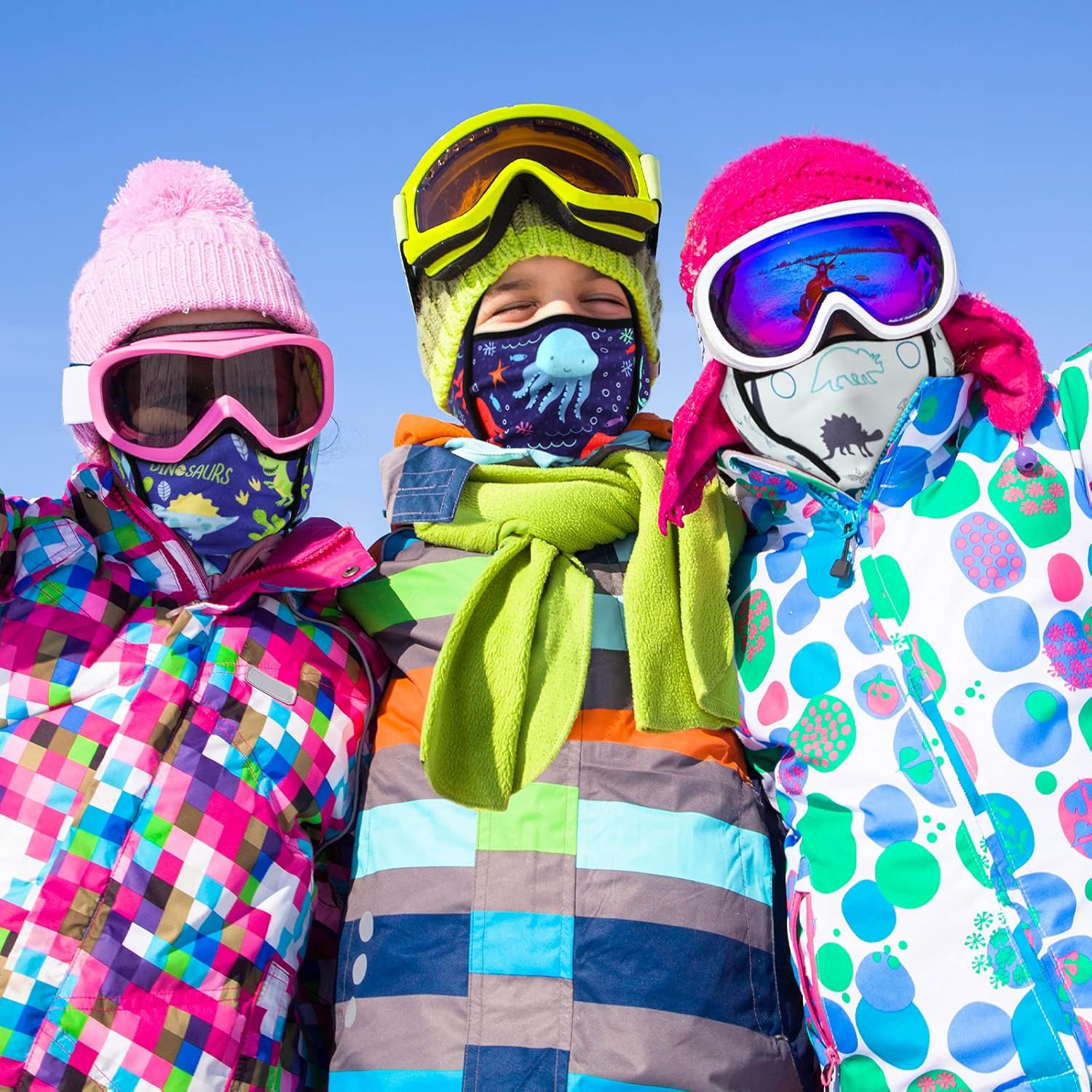 3 Pieces Kids Balaclava Ski Face Warmer