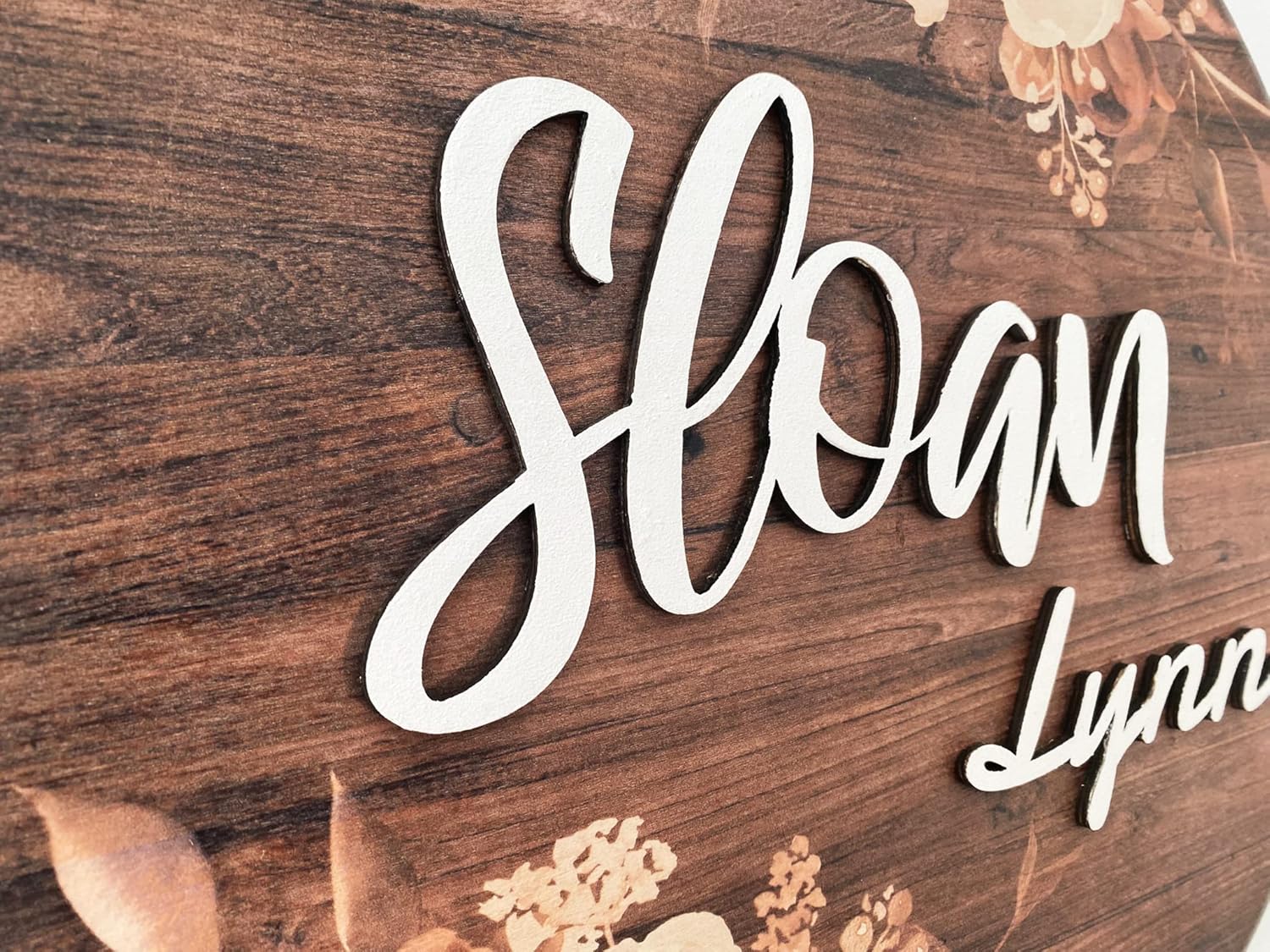 BEGENUINESTORE Personalized Custom Wood Name Sign for Baby Girl
