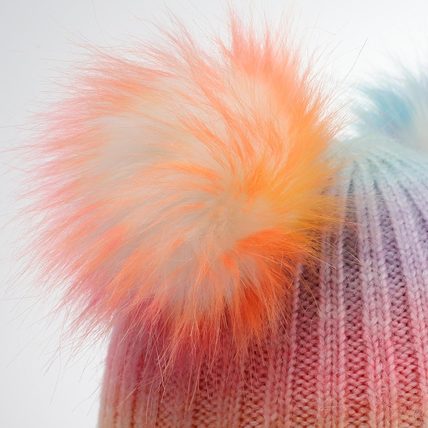 Winter Hat for Kids with Double Pom Pom Beanie