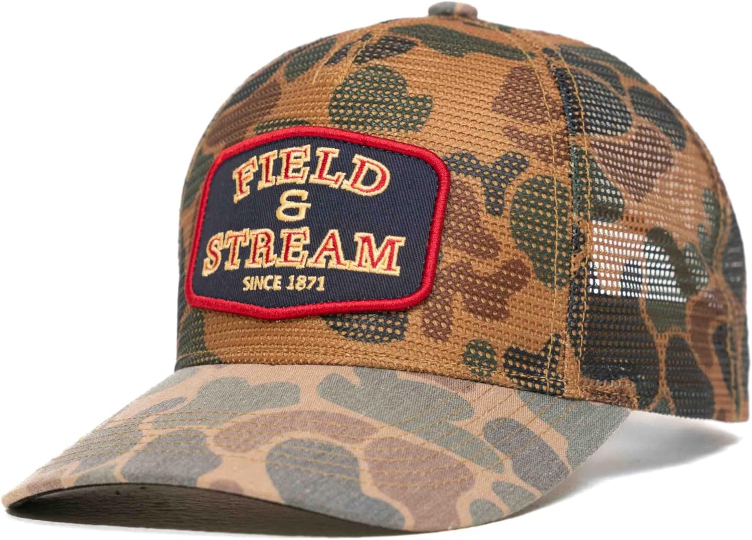 Field Stream Mens Roosevelt Snap Back Mesh Cap Brown Camo