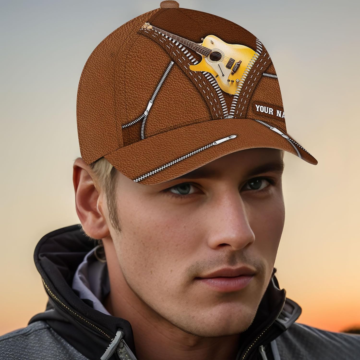 Personalized Baseball Cap for Men Camo Hunting Hat UV Protection Fitted Cap