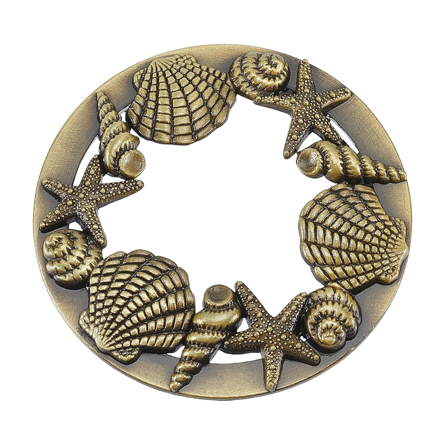 NICENEEDED Shell Starfish Candle Topper Gold