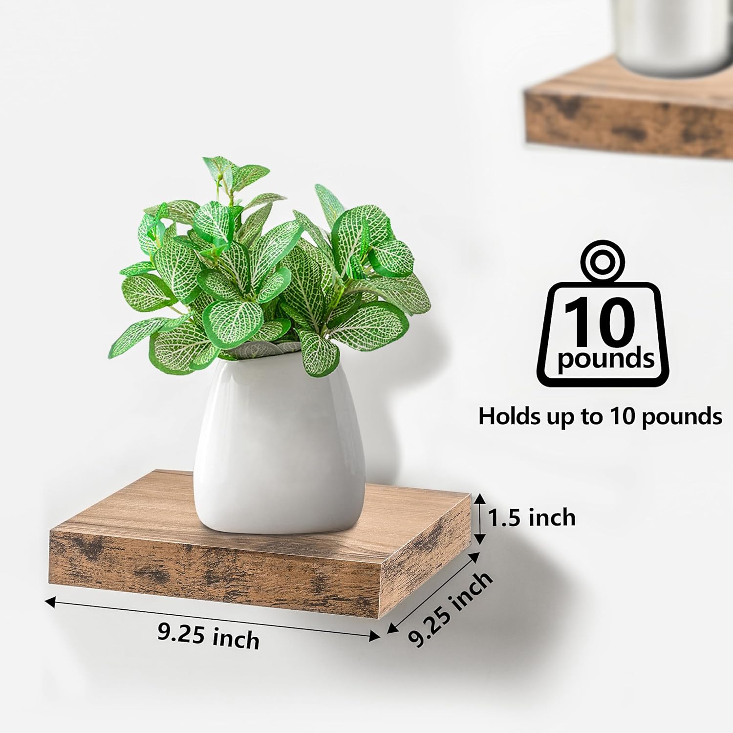 Sorbus 4 Square Floating Shelves for Wall Decor
