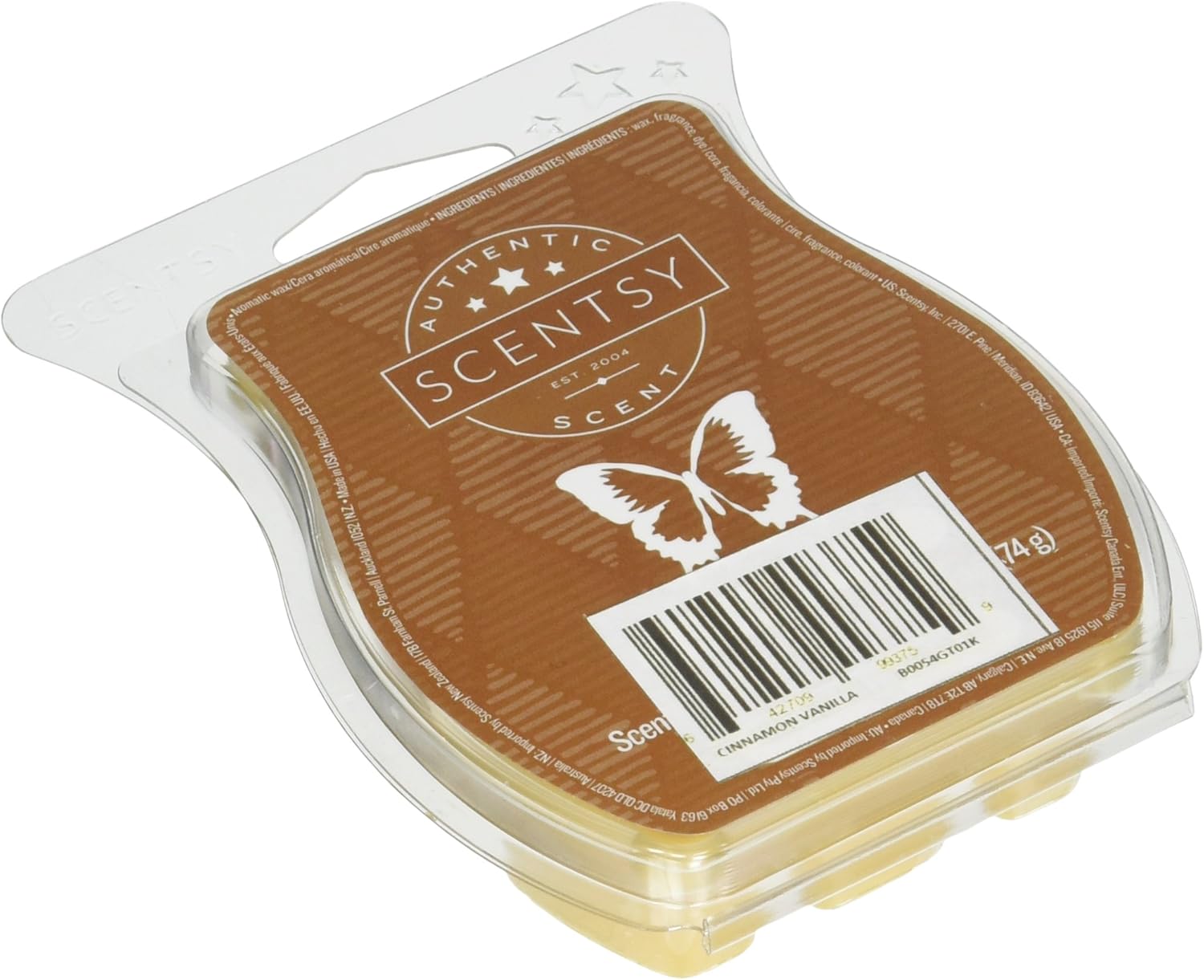 Scentsy Cinnamon Vanilla Wickless Candle Tart Warmer 32 Fl Oz 8 Square