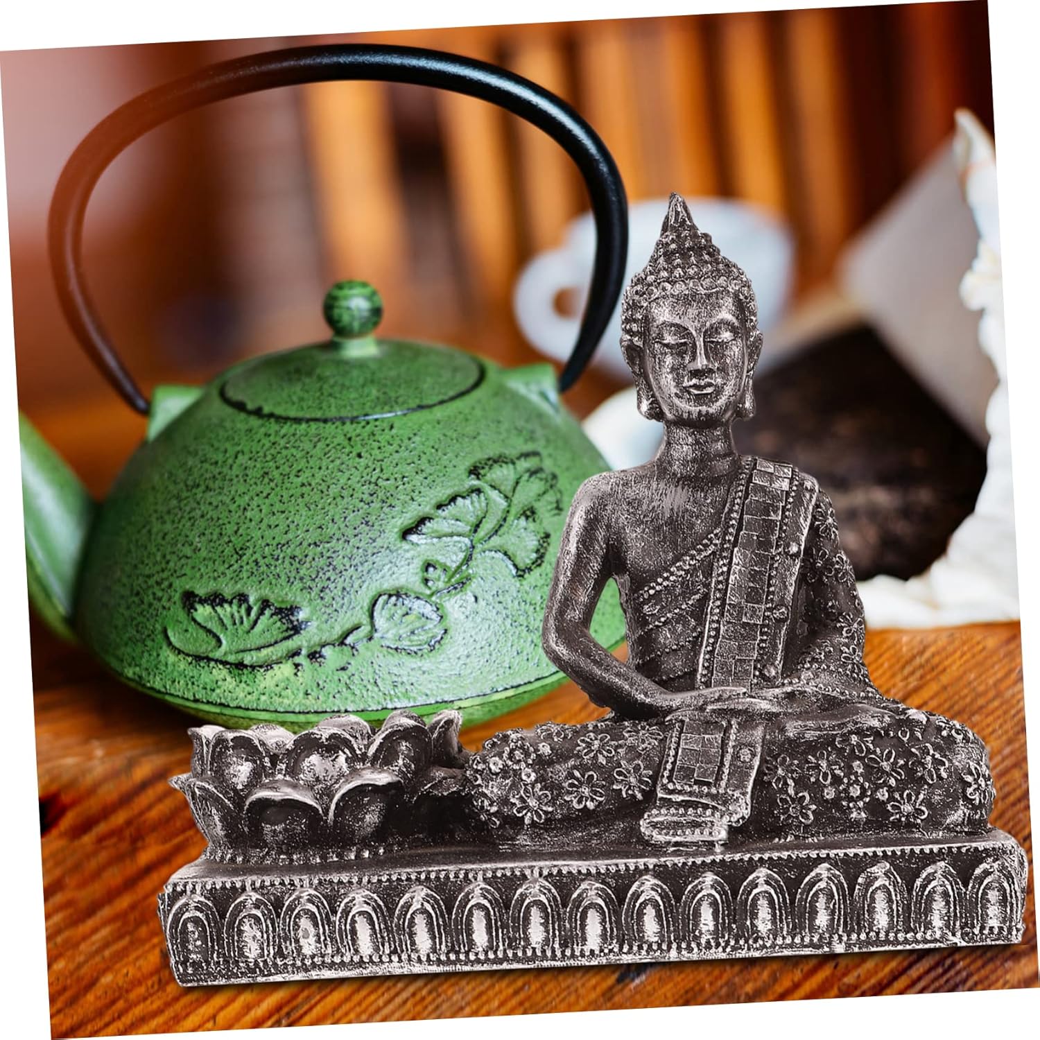 Holibanna Antique Buddha Statue Candle Holder Decor 1