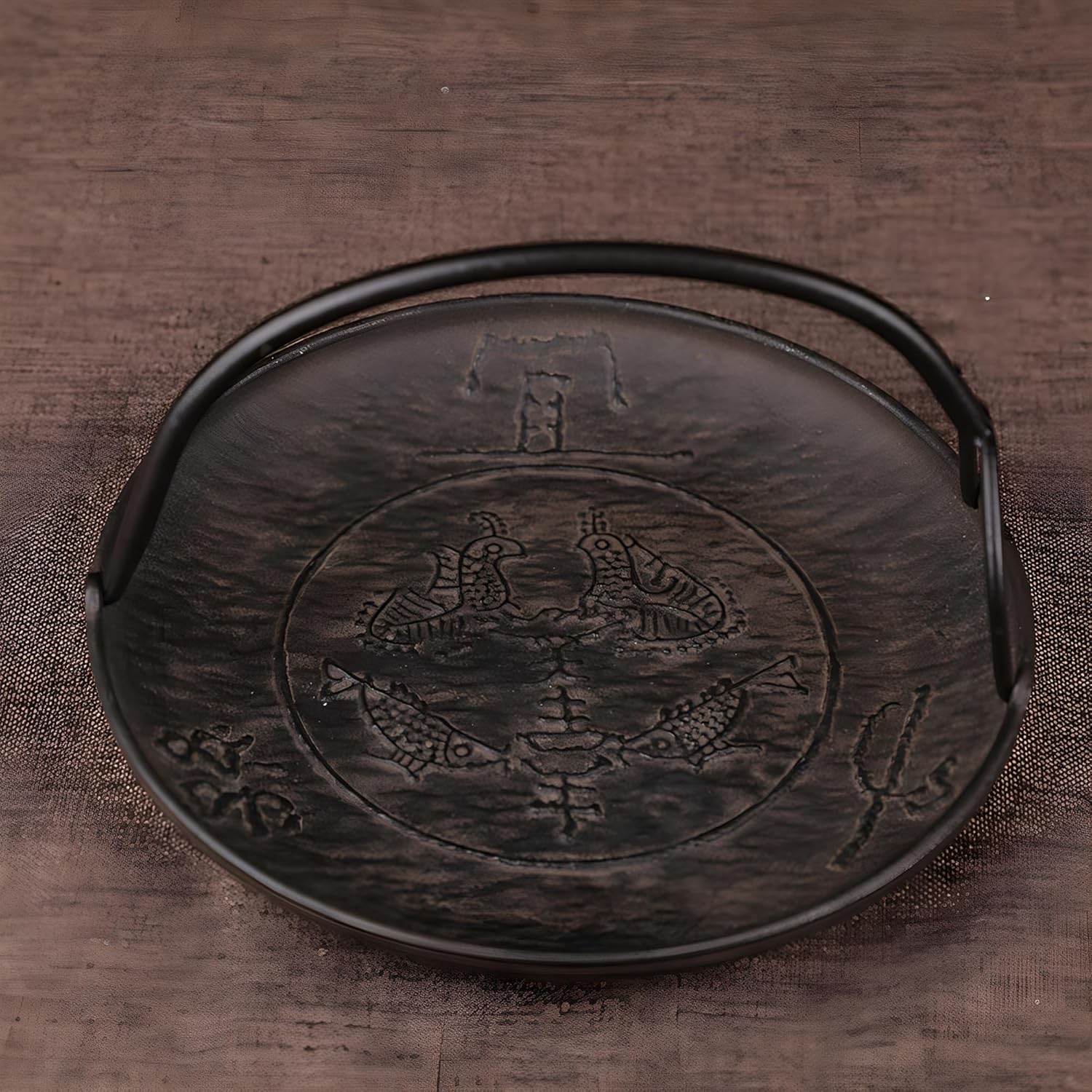SECHUDO 7 Small Cast Iron Tray - Decorative and Functional