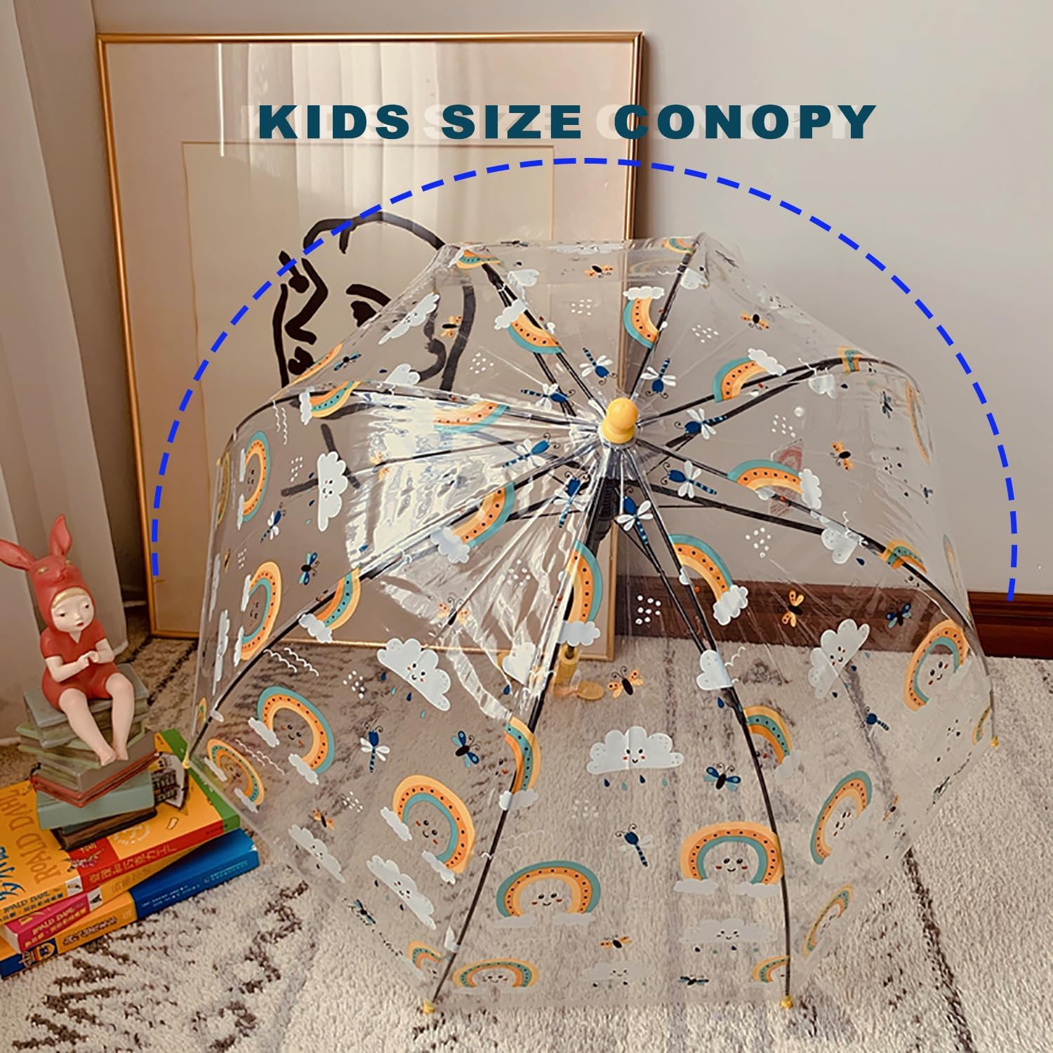 MRTLLOA Kids Bubble Umbrella with Curved Handle 1
