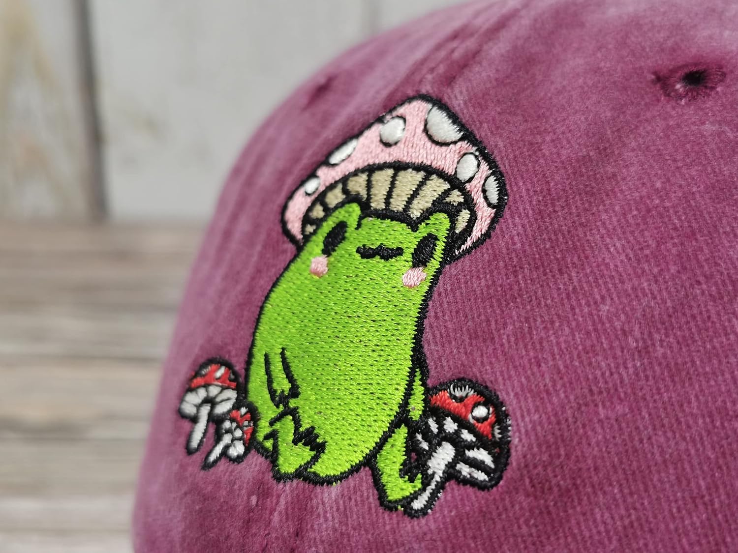Frog with Mushroom Baseball Cap for Men Women 1