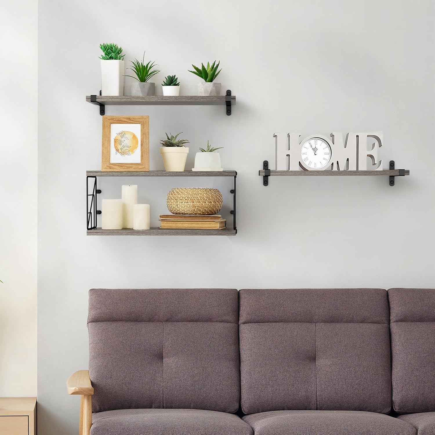 B4Life Floating Shelves Bathroom Rustic Storage