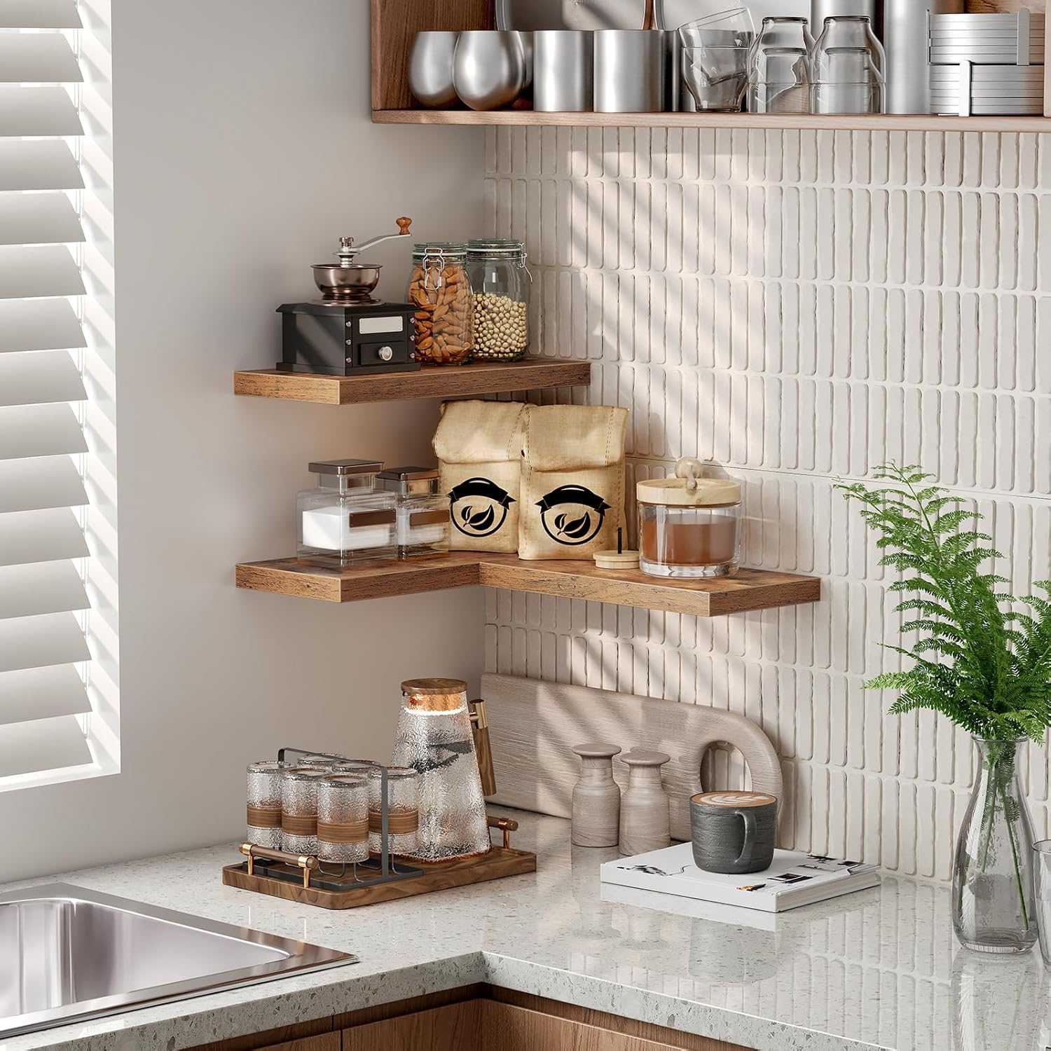 RALGEND Floating Shelves Set of 3 with Invisible Brackets
