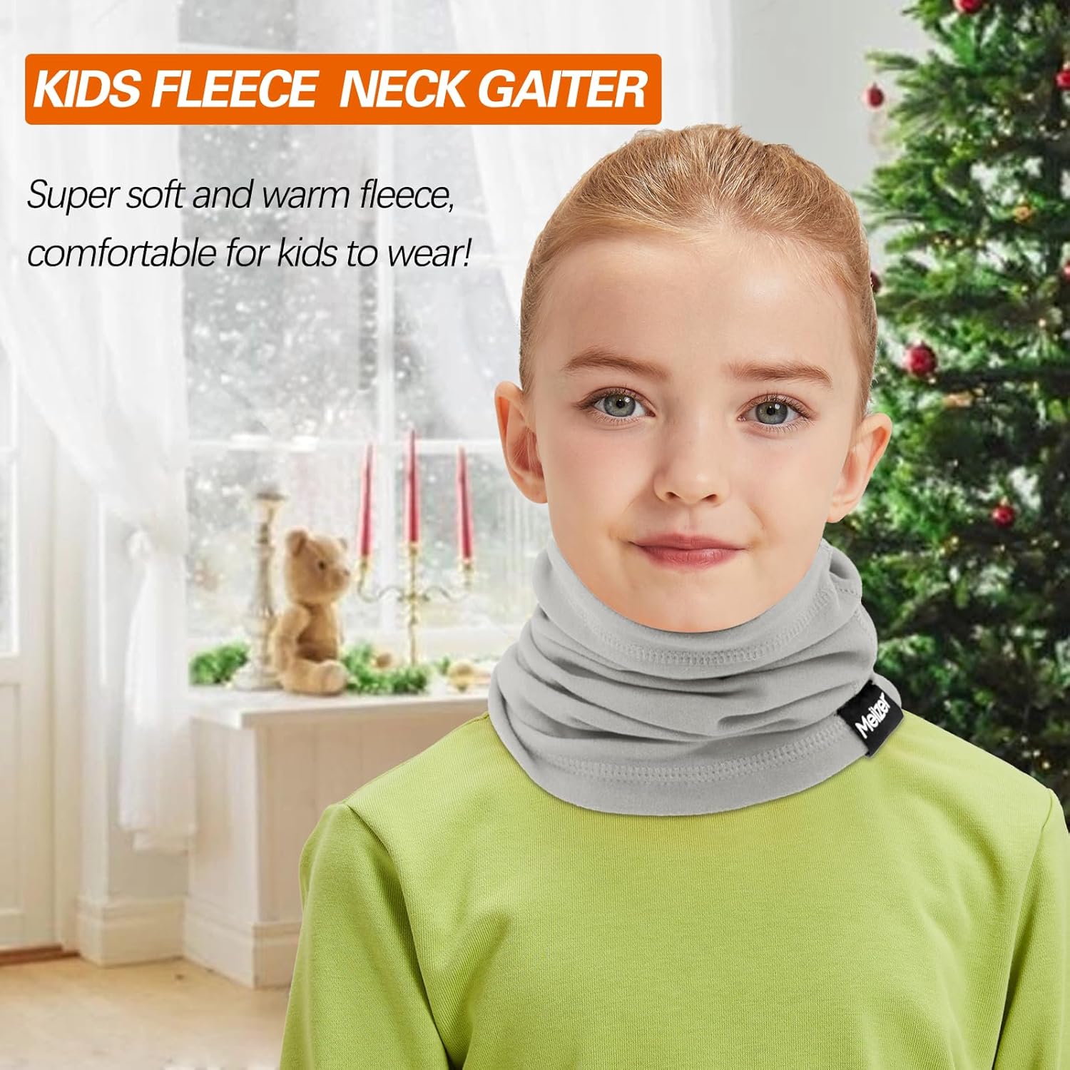 Kids Neck Gaiter - Thick Fleece Warm Winter Scarf for Boys Girls