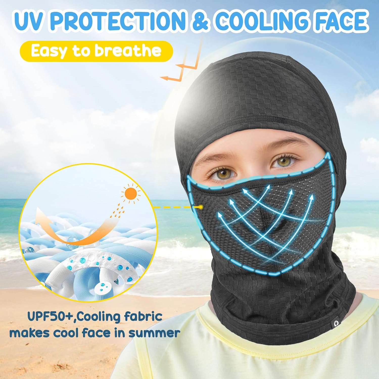 Sukeen Kids UV Balaclava Face Cover for Summer